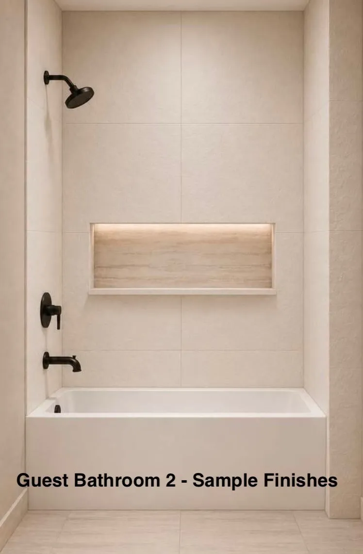 2nd Level Guest Bathroom Tub - Sample Finishes