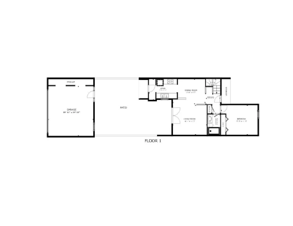 351 Vally Park Dr. - 1st Floor Plan including Garage