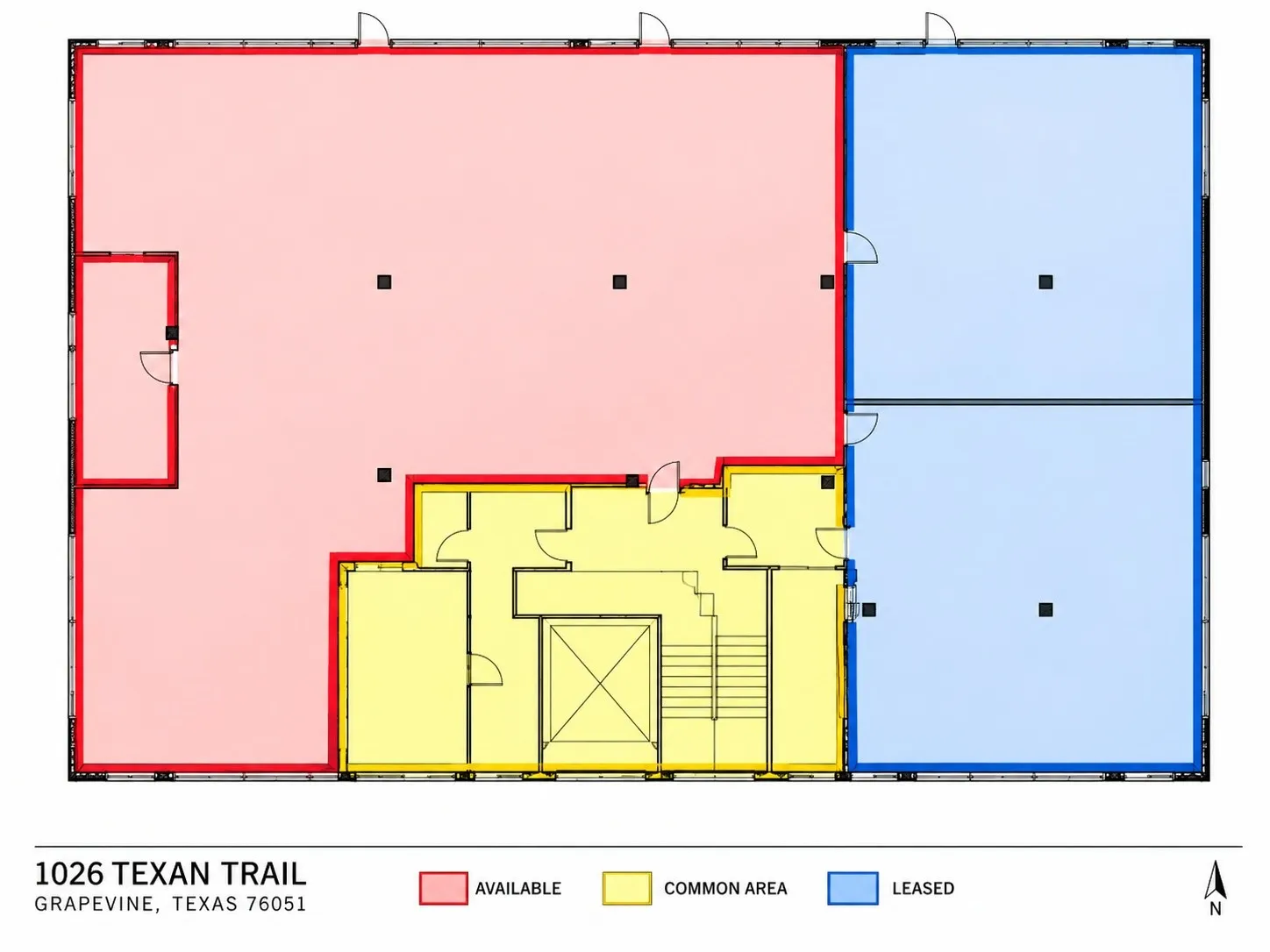 Seond Floor available space in Red
