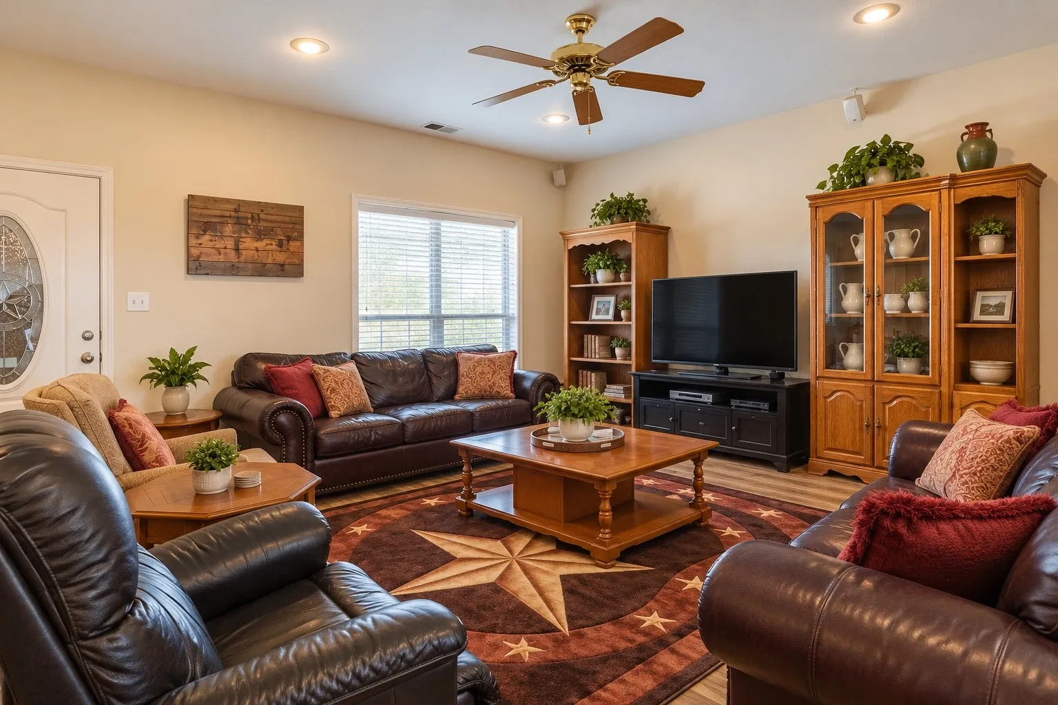 AI decluttered living room.