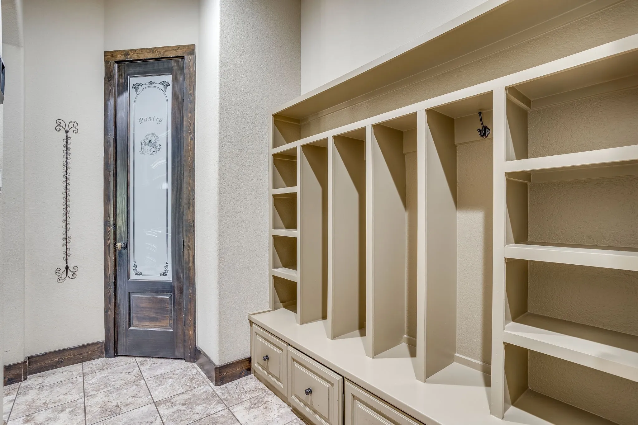 The large mud room is located right off the garage entrance.