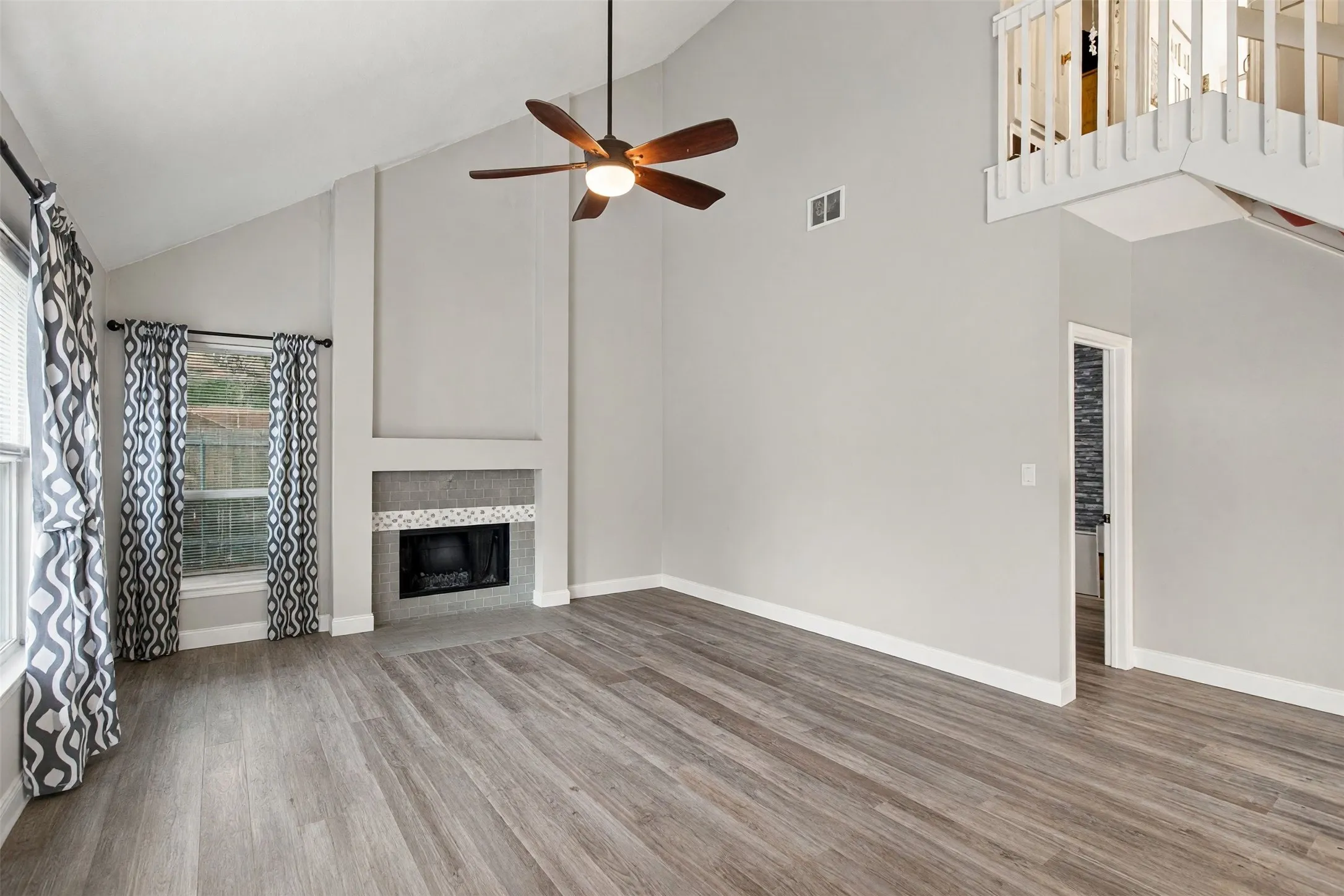 Digitally removed furnishings to show floors and space