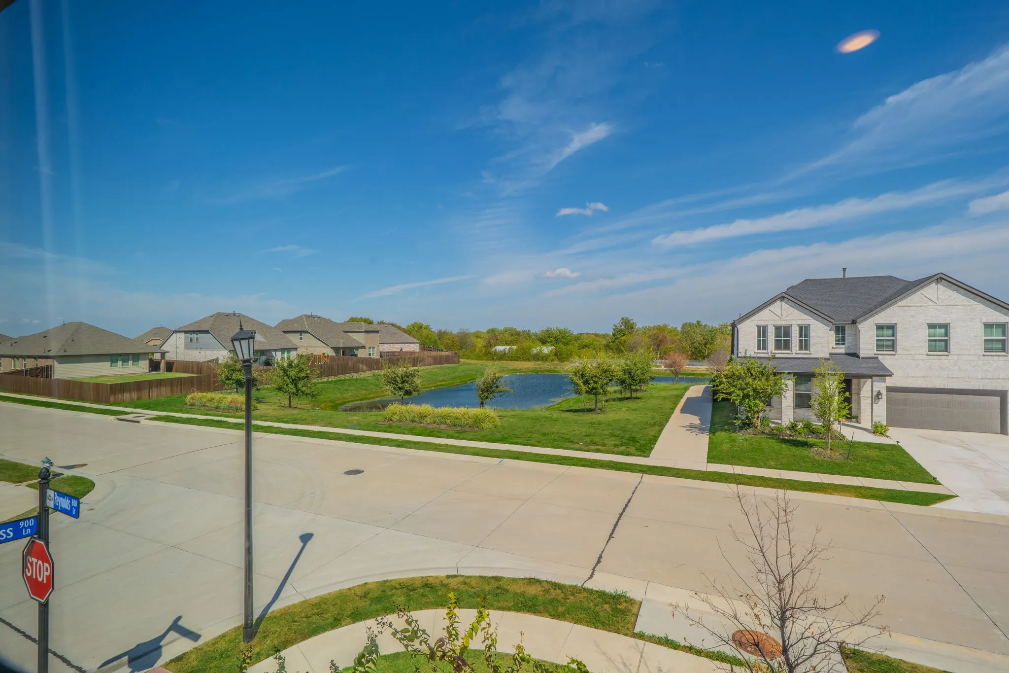 View of pond across the street