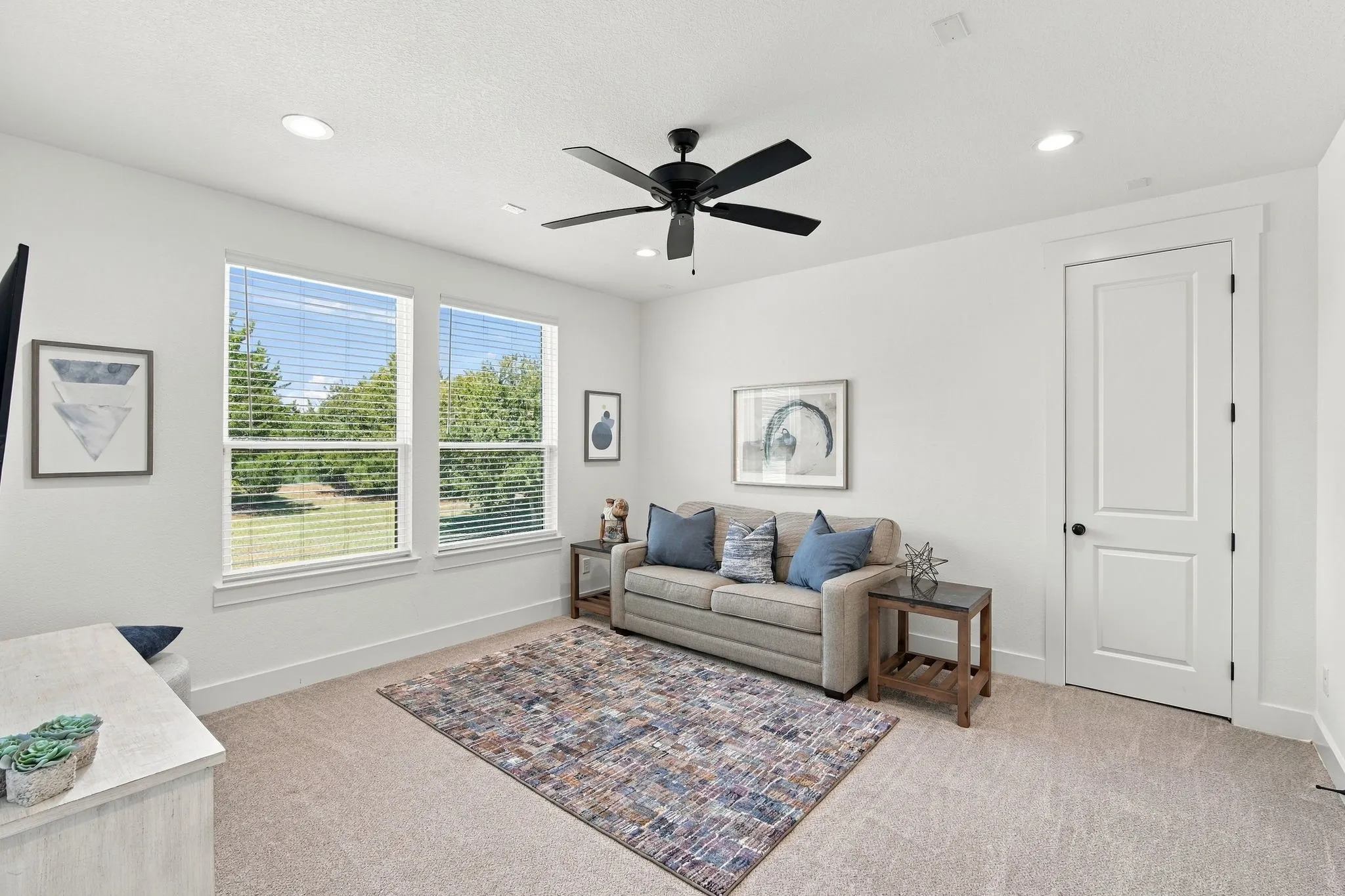 Separate game room for the kids or could be a fifth bedroom since it has a closet.