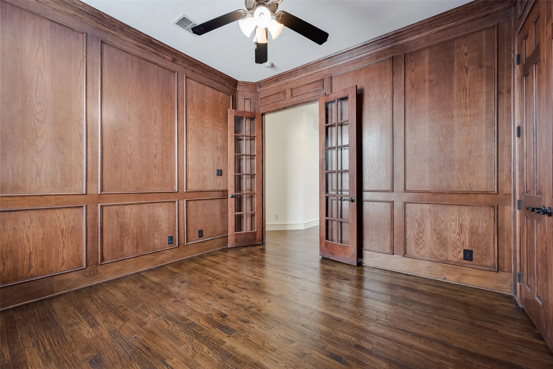 Office with French doors