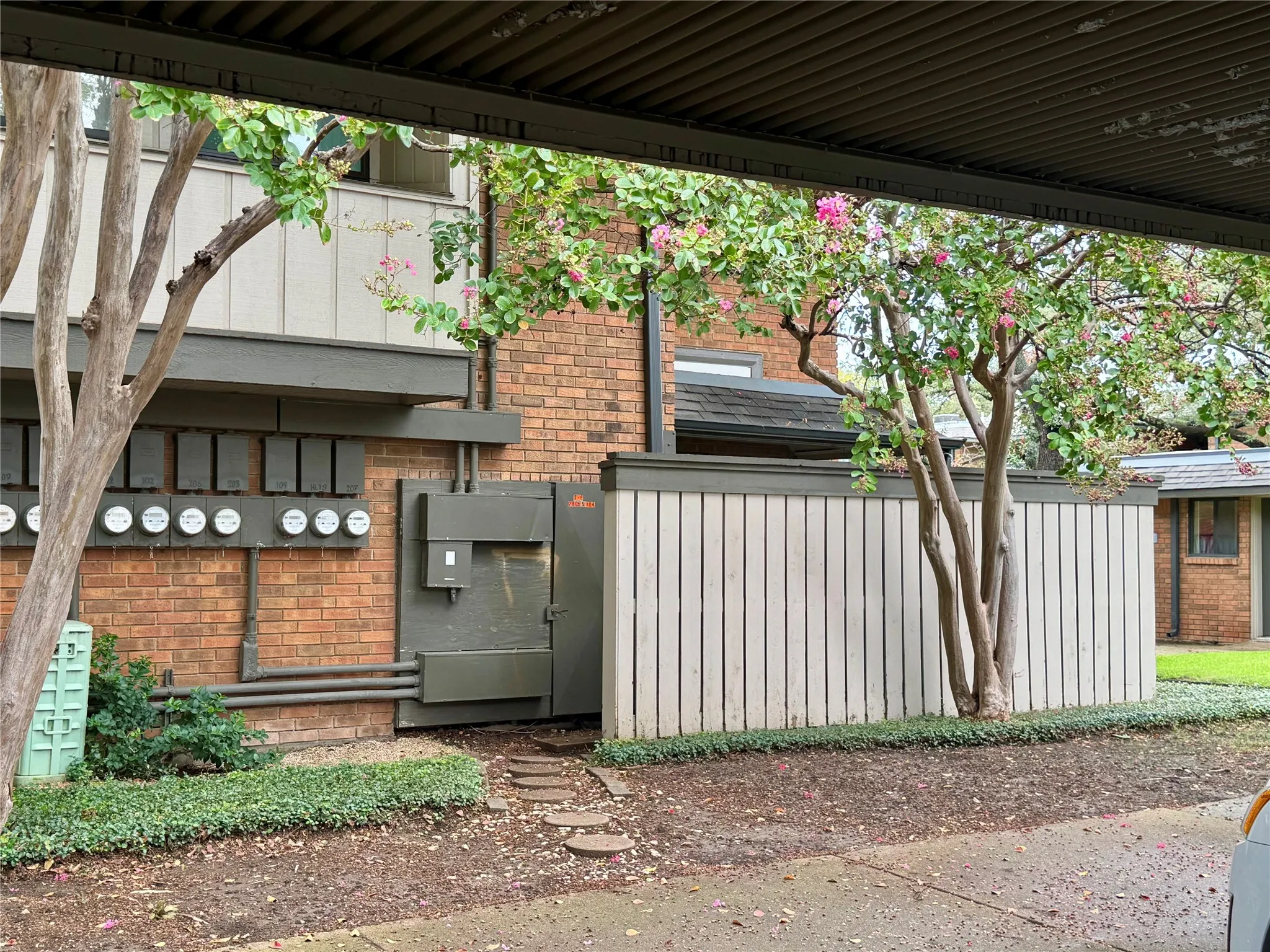 Patio with access to carport