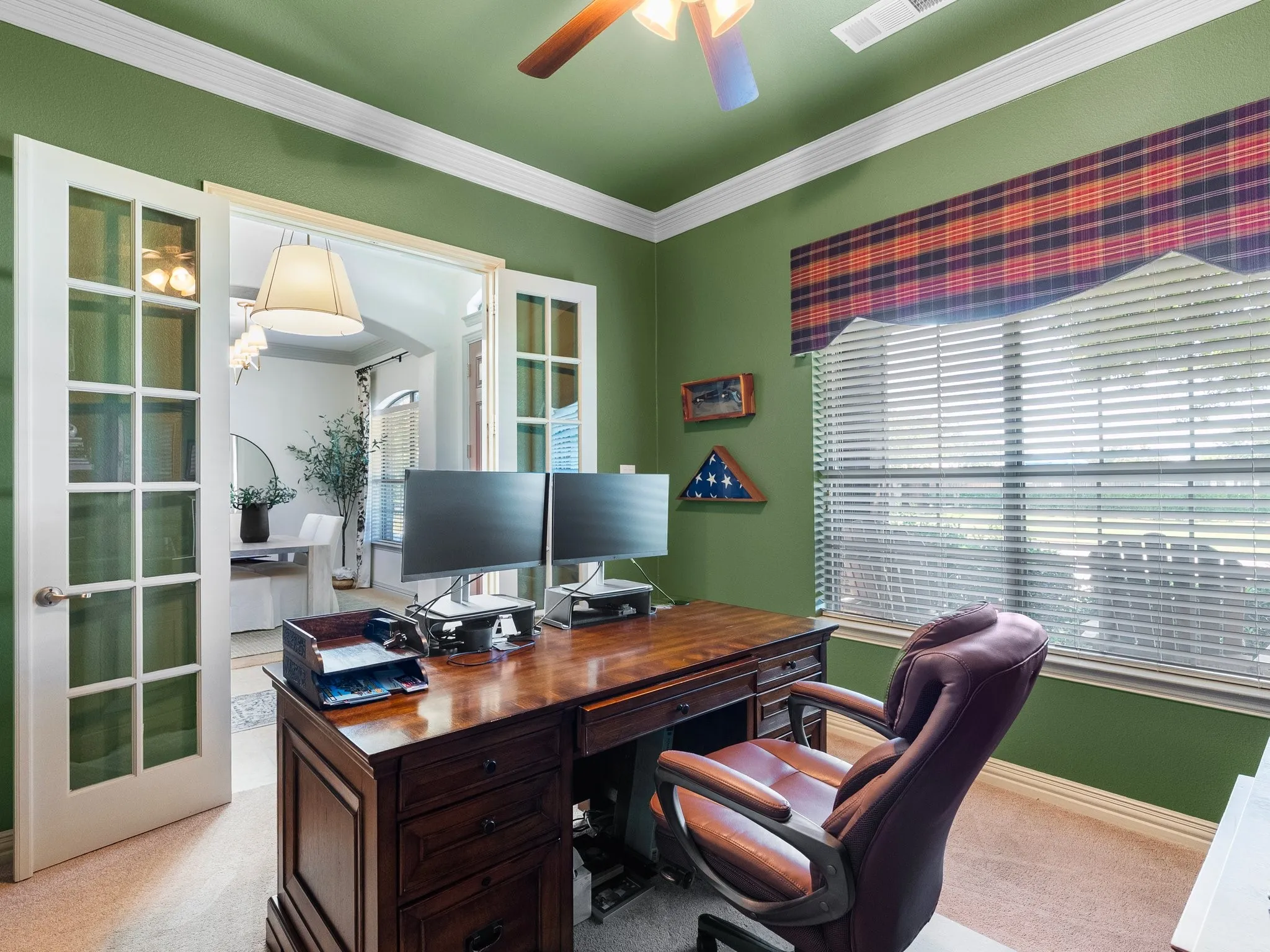 French doors for added privacy