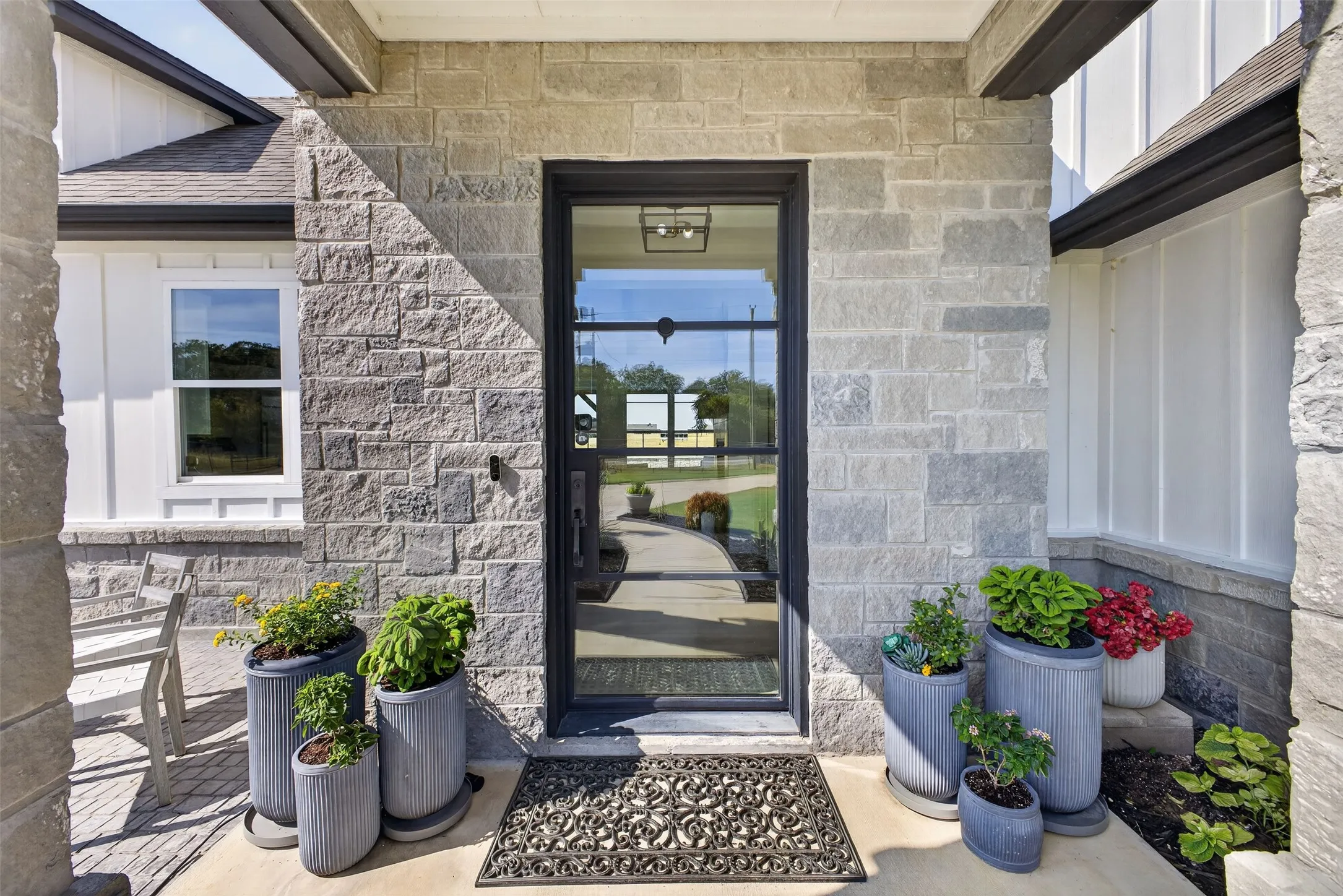 Custom Iron and Glass Front Door