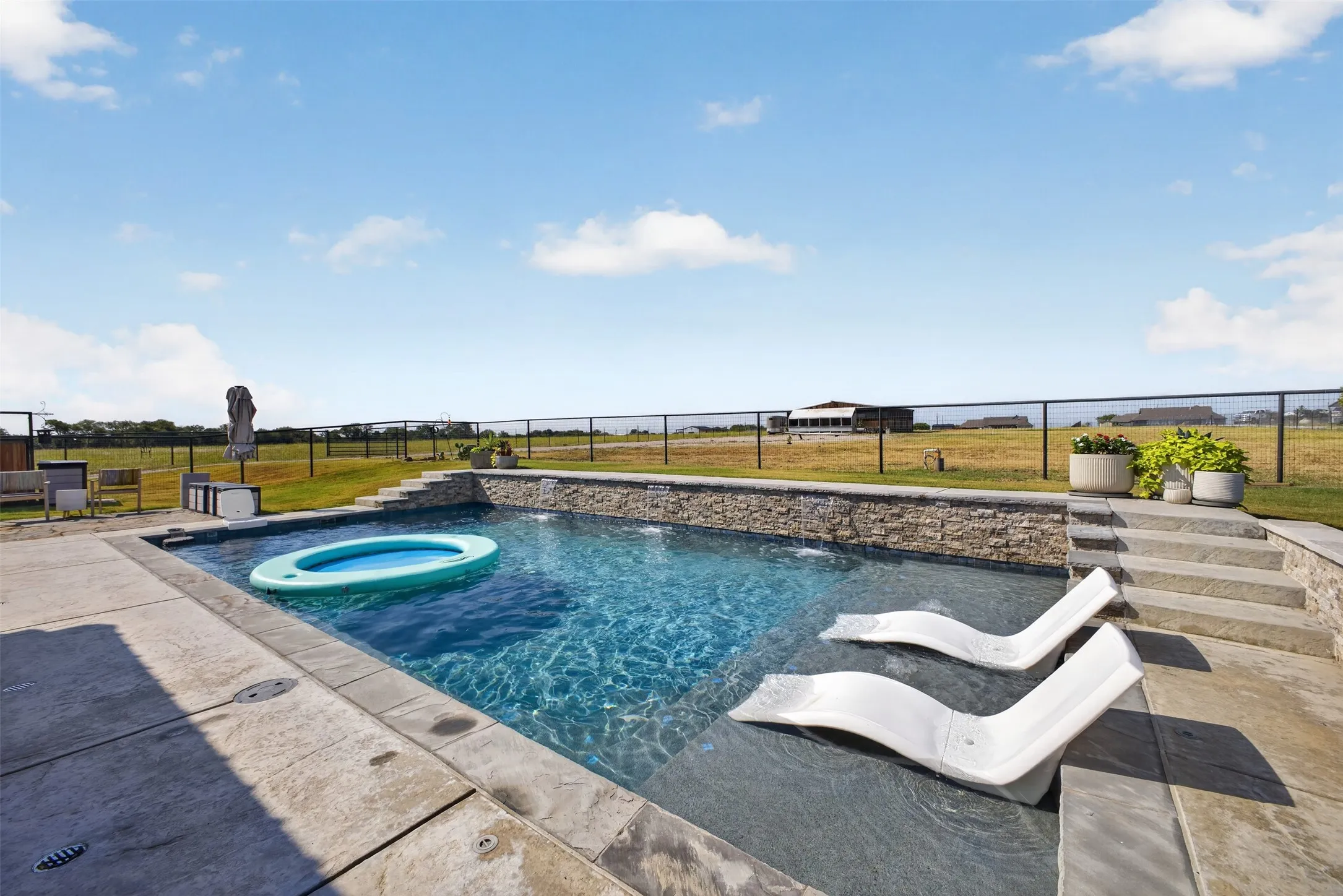 Luxury Salt Water Pool with outdoor entertaining space