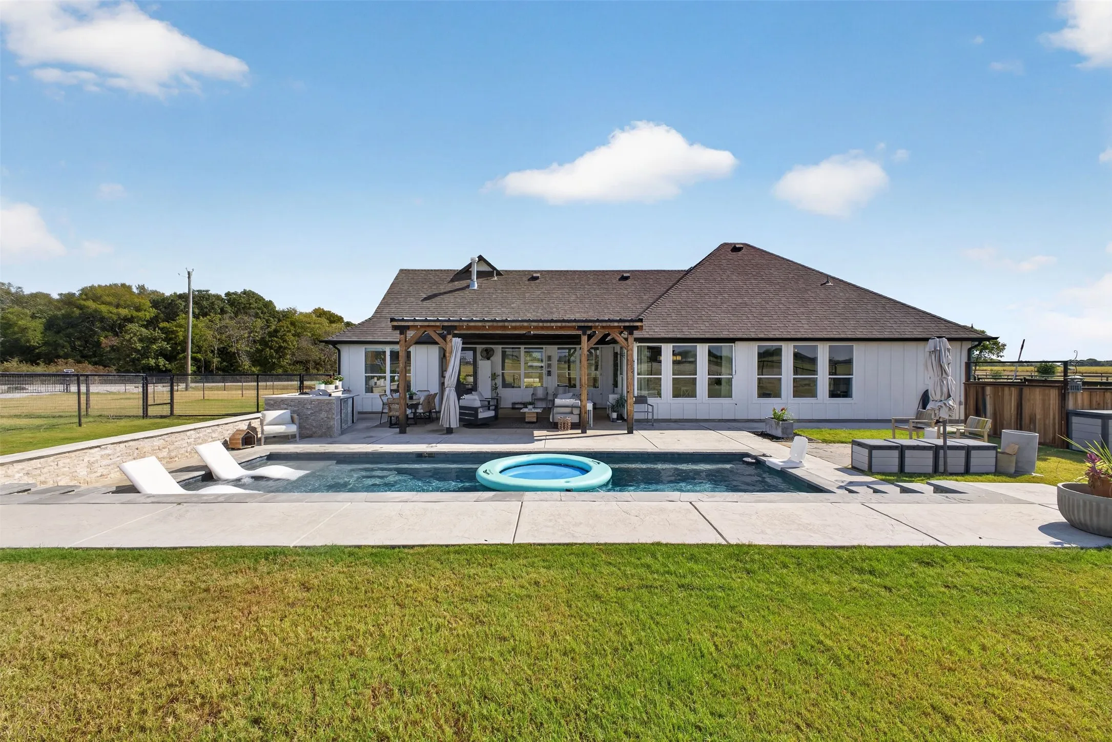 Luxury Salt Water Pool with outdoor entertaining space
