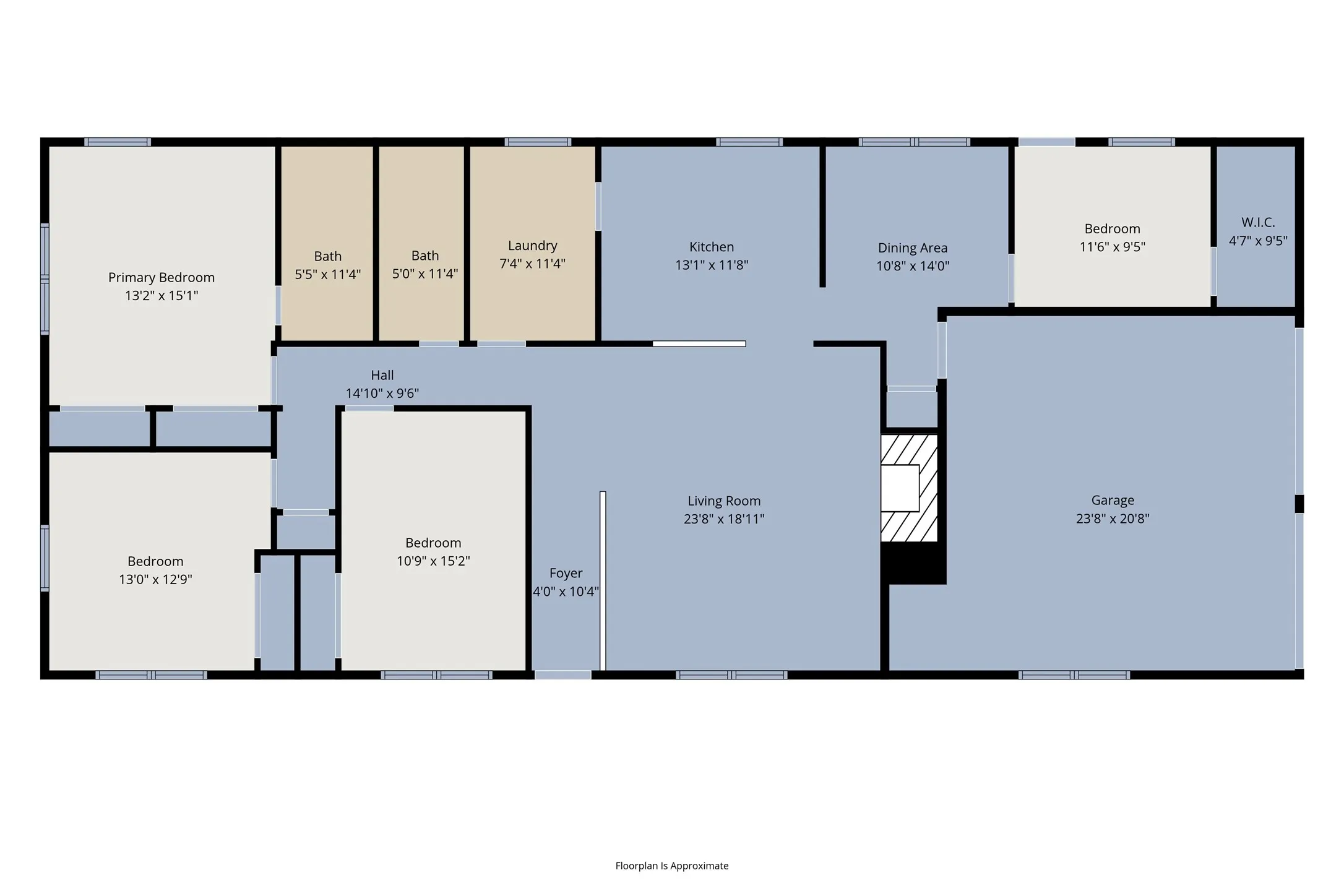 Buyers confirm all measurements. The 4th bedroom off of the dining area has a large walk in closet and outside entrance and could be used as an office.  Virtual staging has it as an office in the pictures!