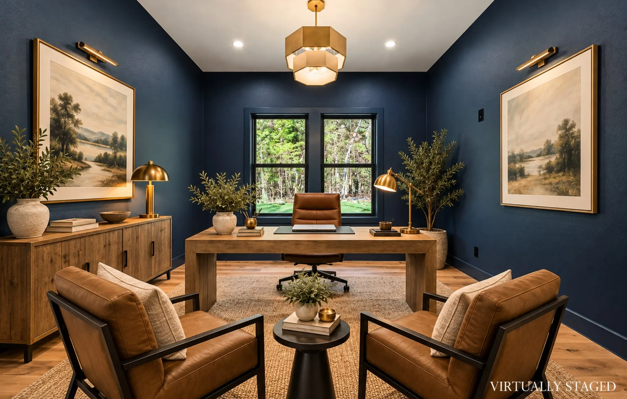 Virtually staged office