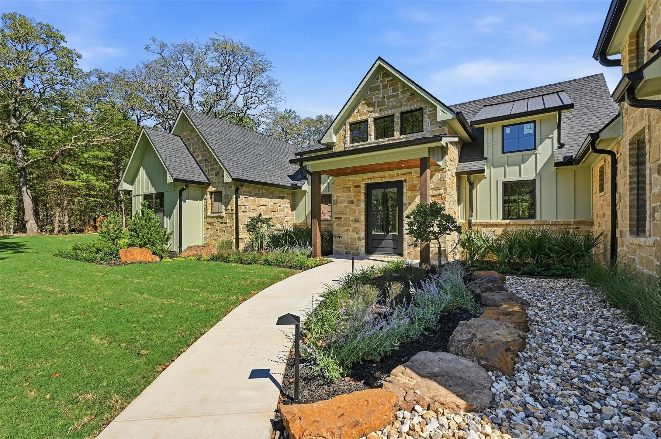 dry River bed invites you to the front entrance