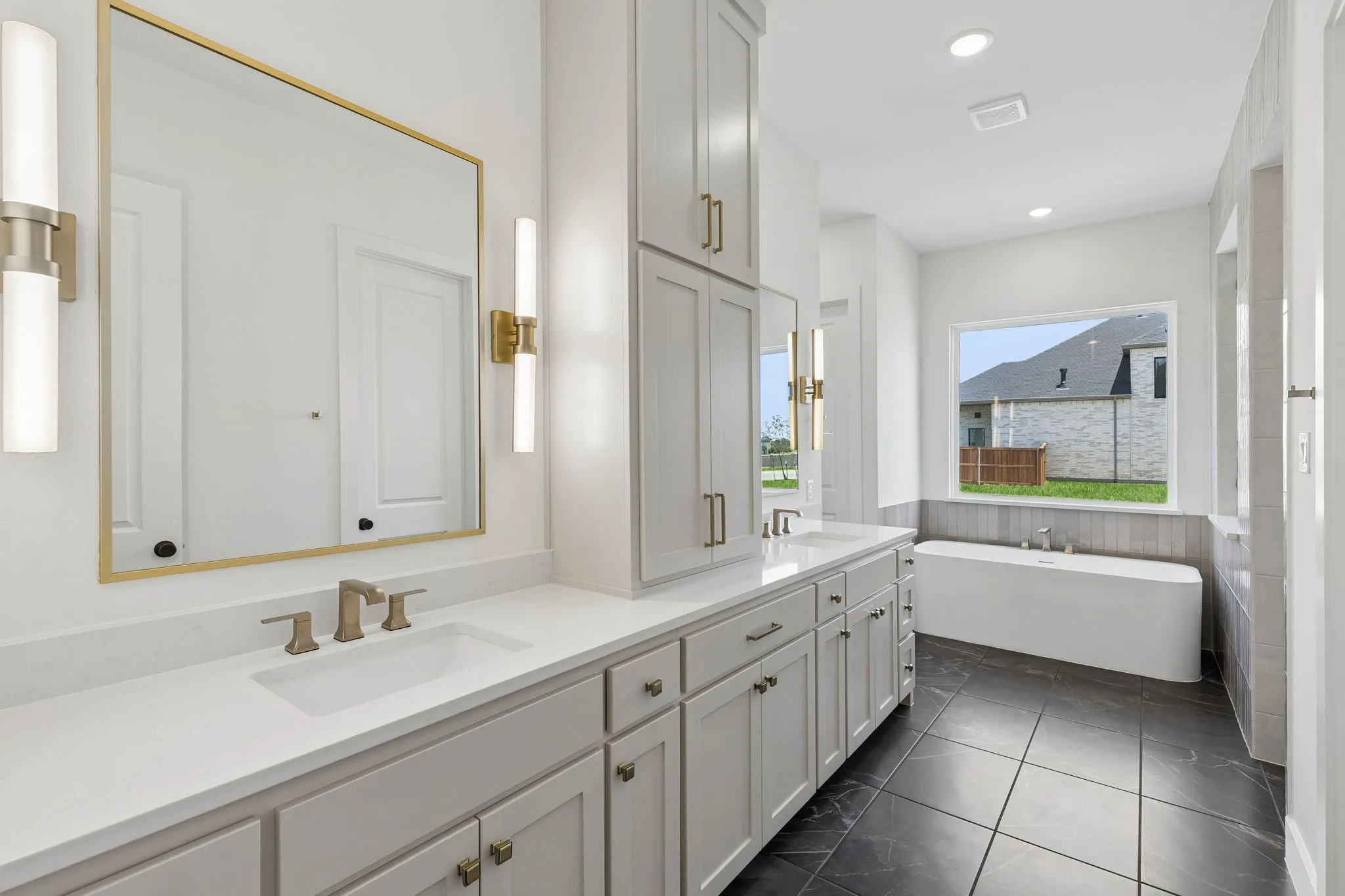 Ample room for two in this beautiful owner's bath.