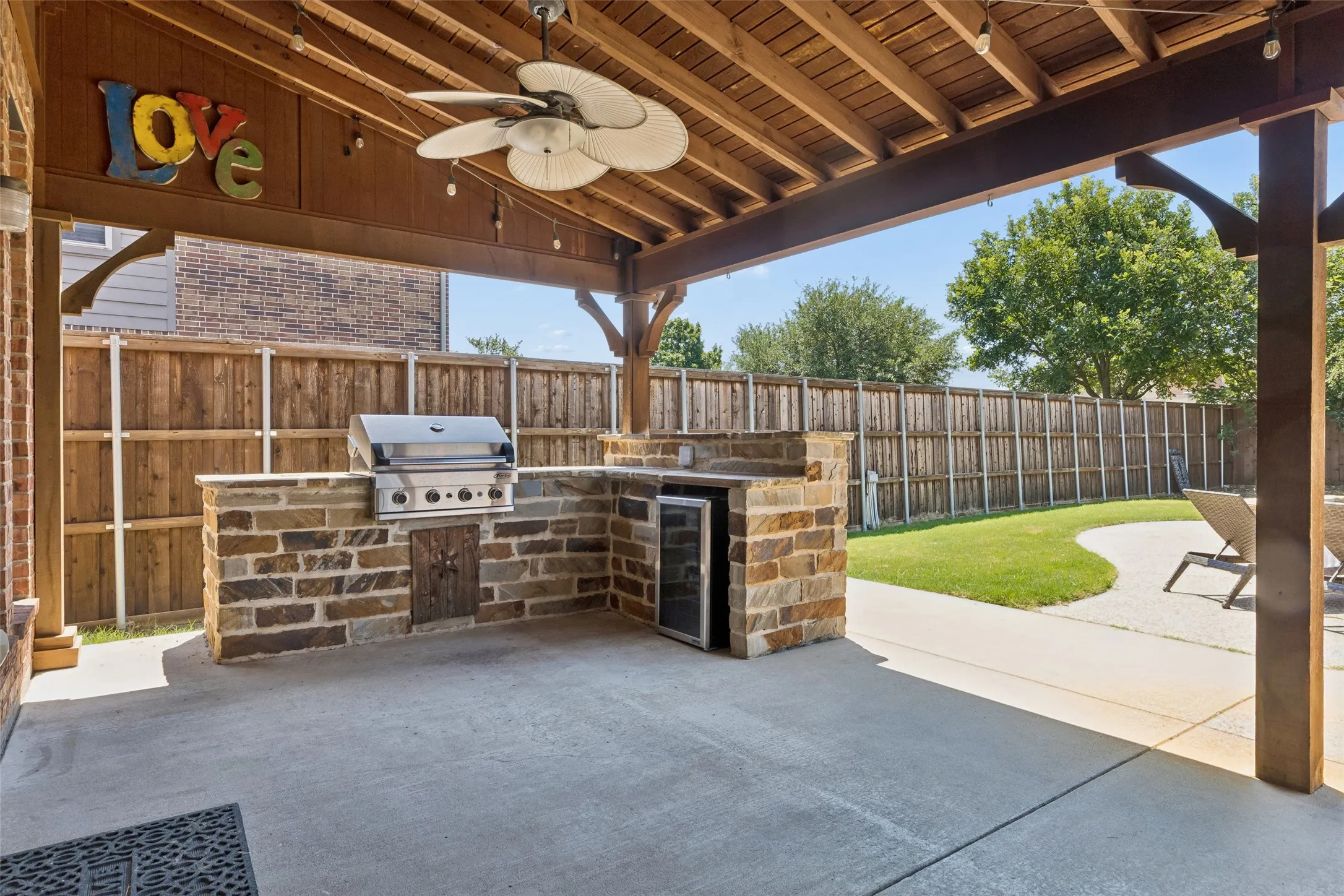 Built in Grill area and bar. Grill was replaced in 2025.