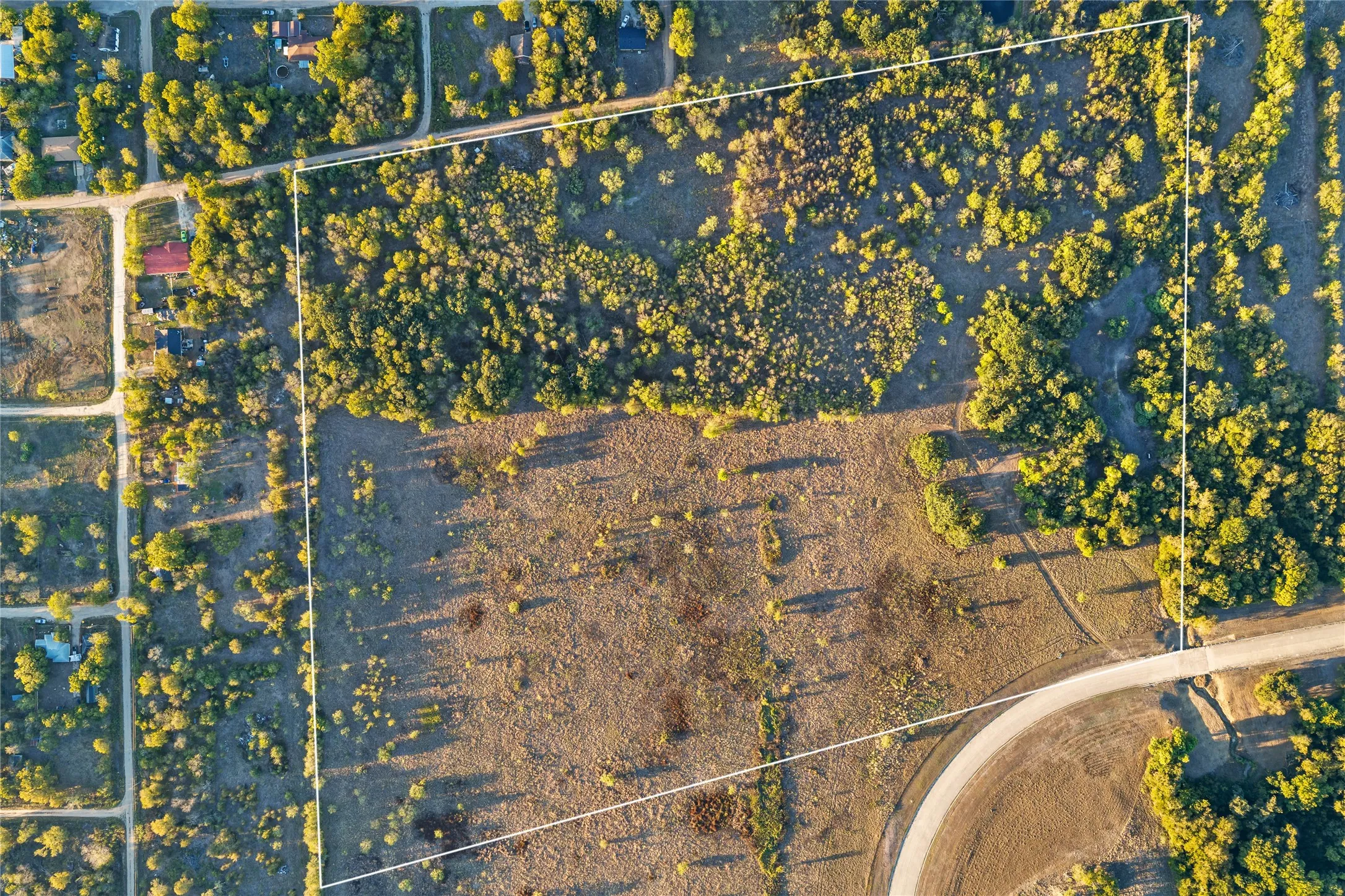 Aerial Property Survey. Depicting the boundaries of the property and its surrounding environment