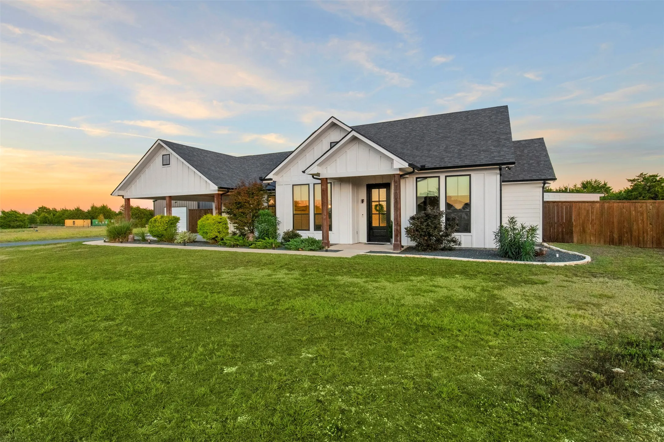 Attractive architectural details and a welcoming front elevation on a cul-de-sac street.