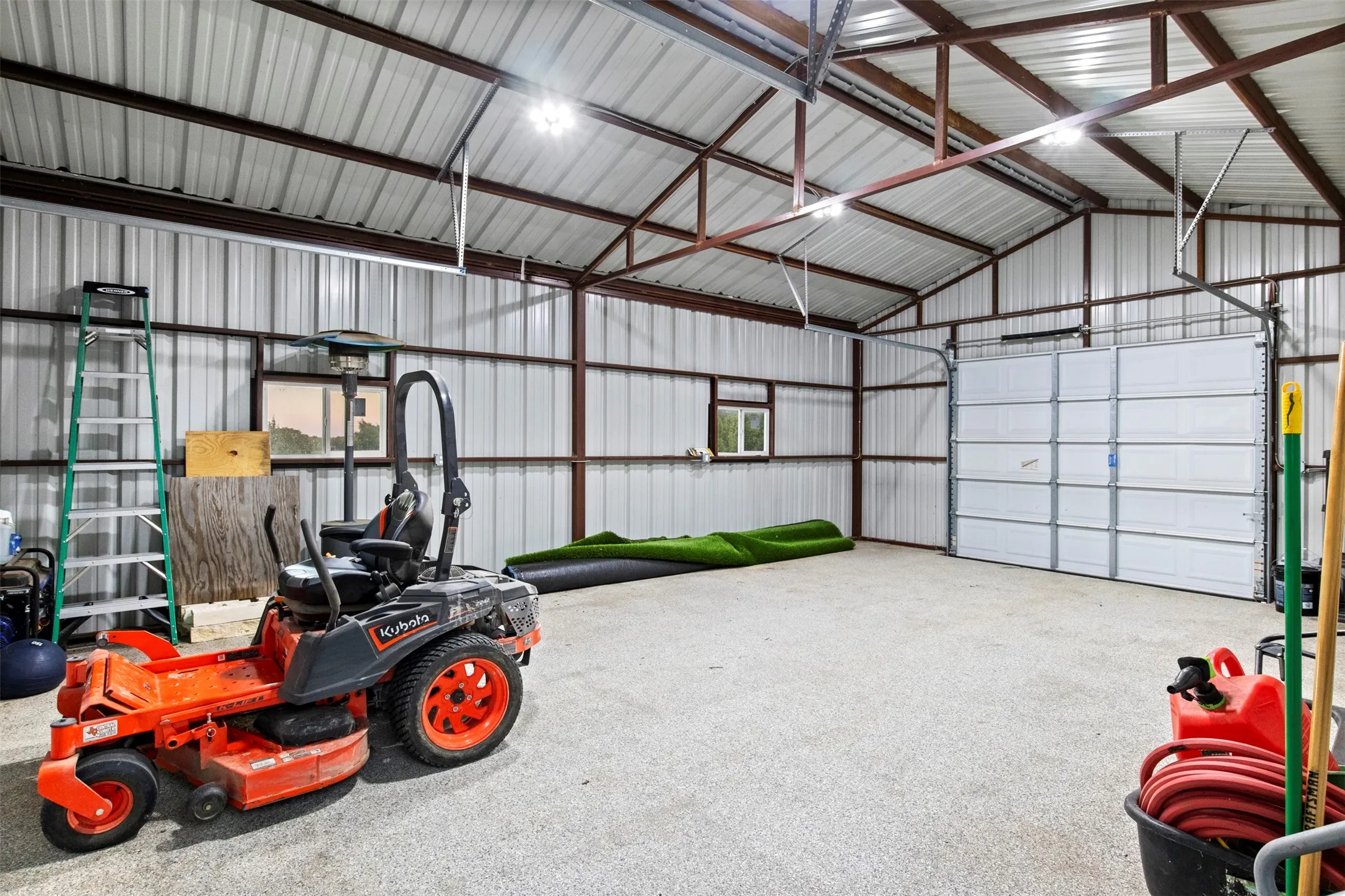 Approximately 600 square feet of shop space for projects, equipment, or storage.