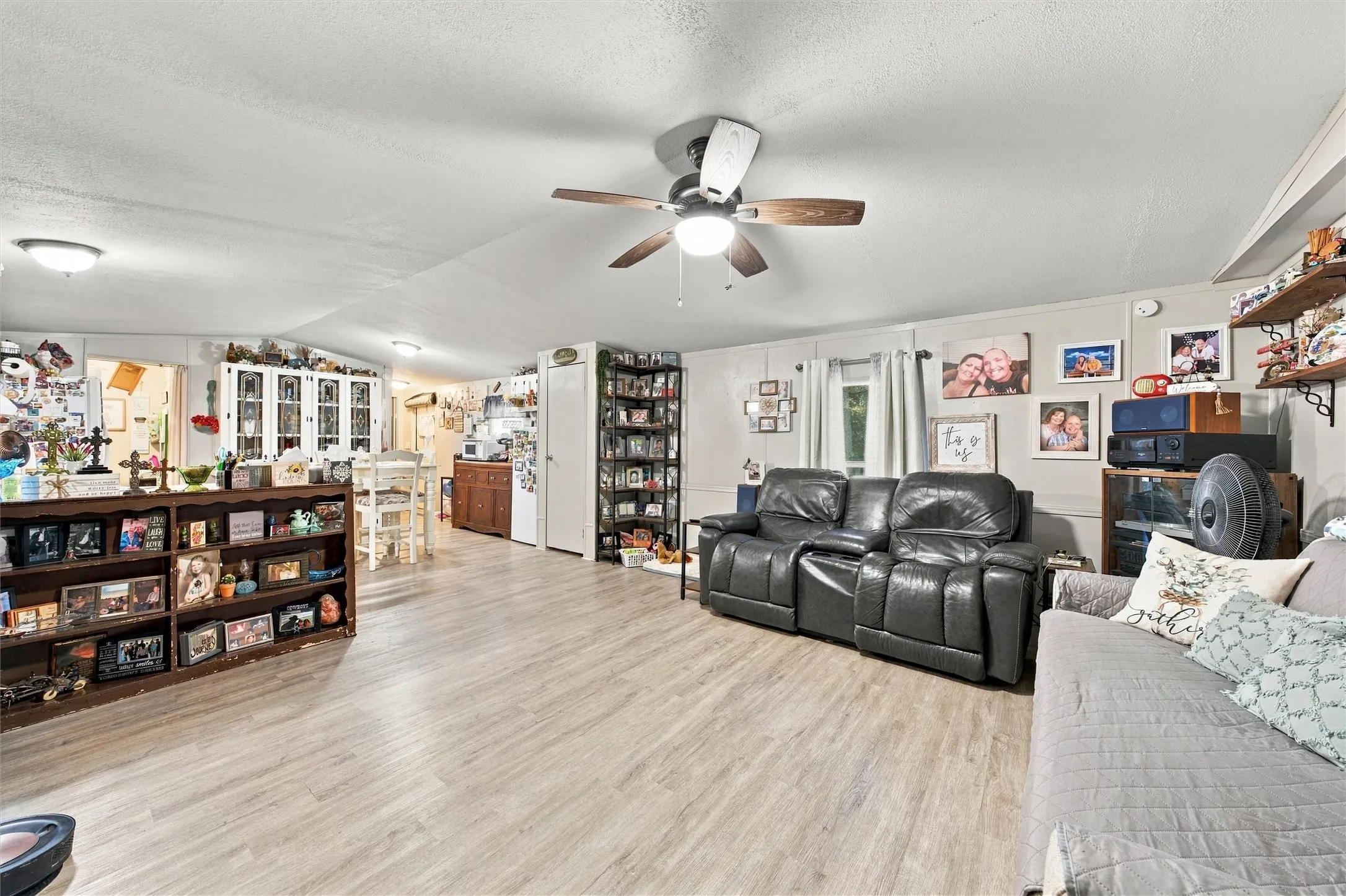 Wood-finish flooring throughout