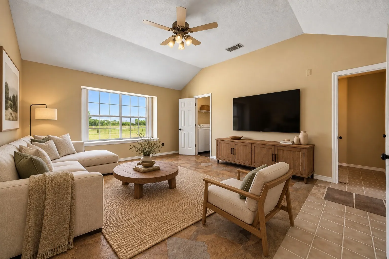 Family Room—Virtually Staged