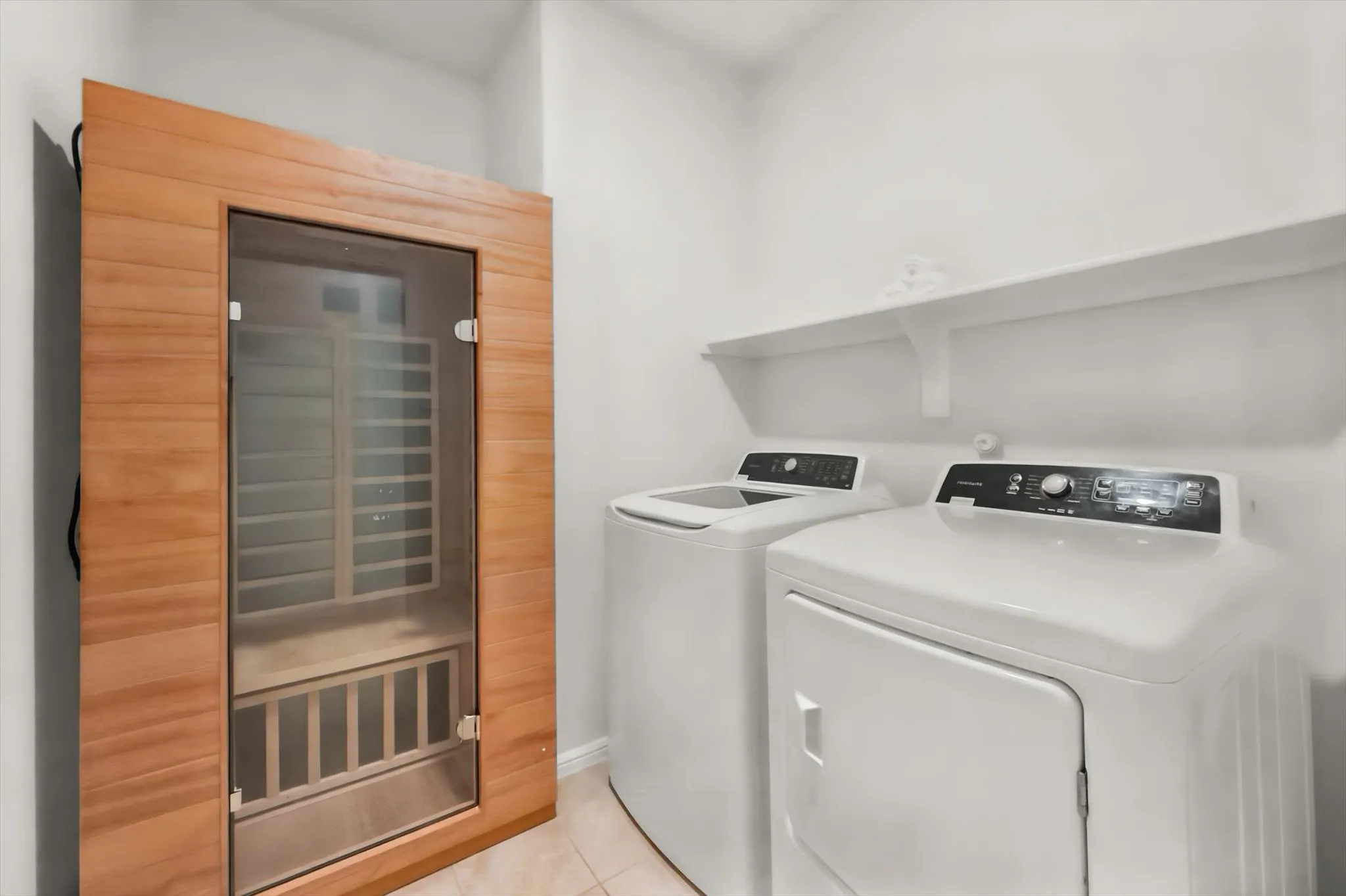 Laundry room with room for a spa or extra f