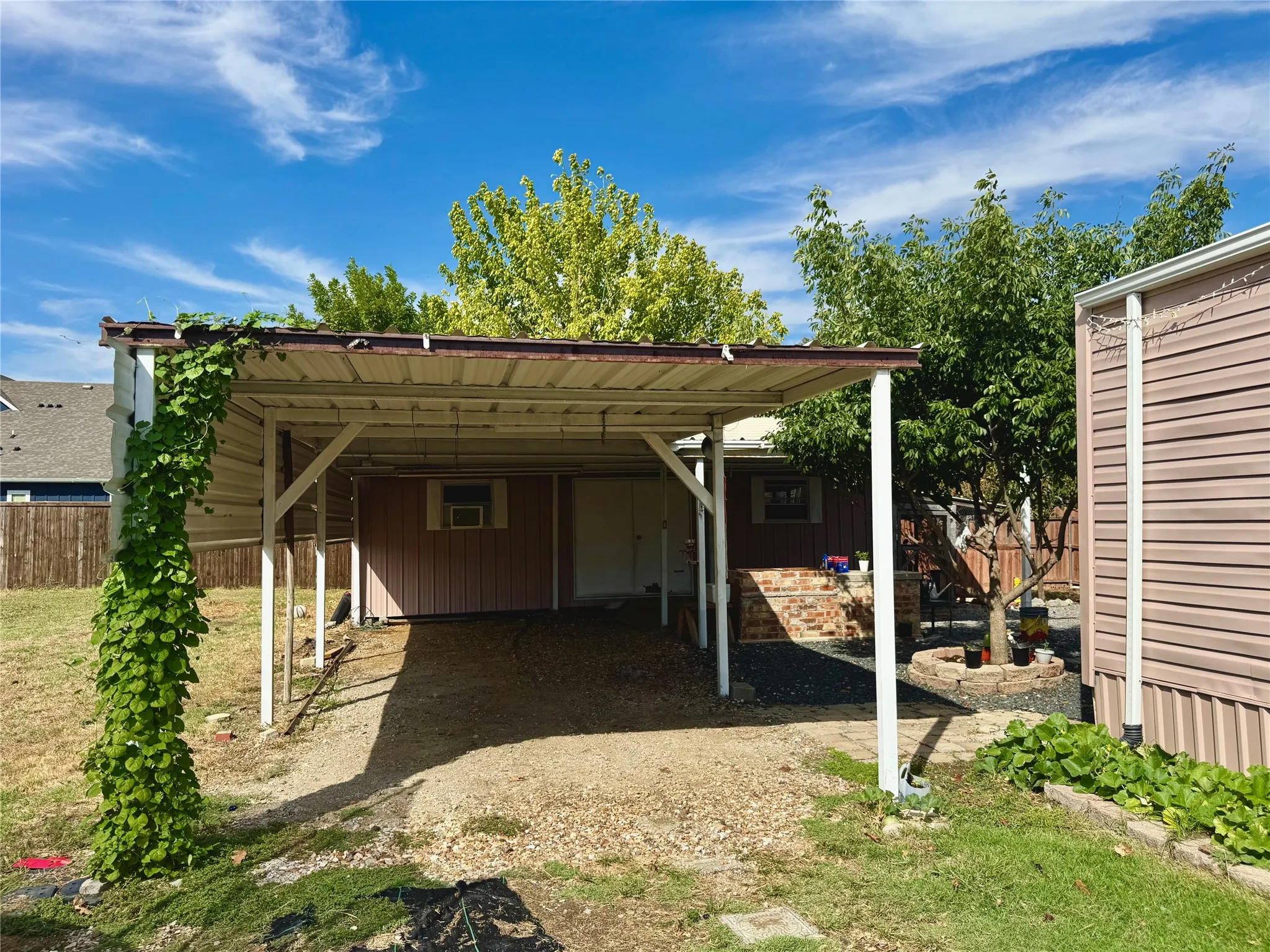 Covered parking or patio