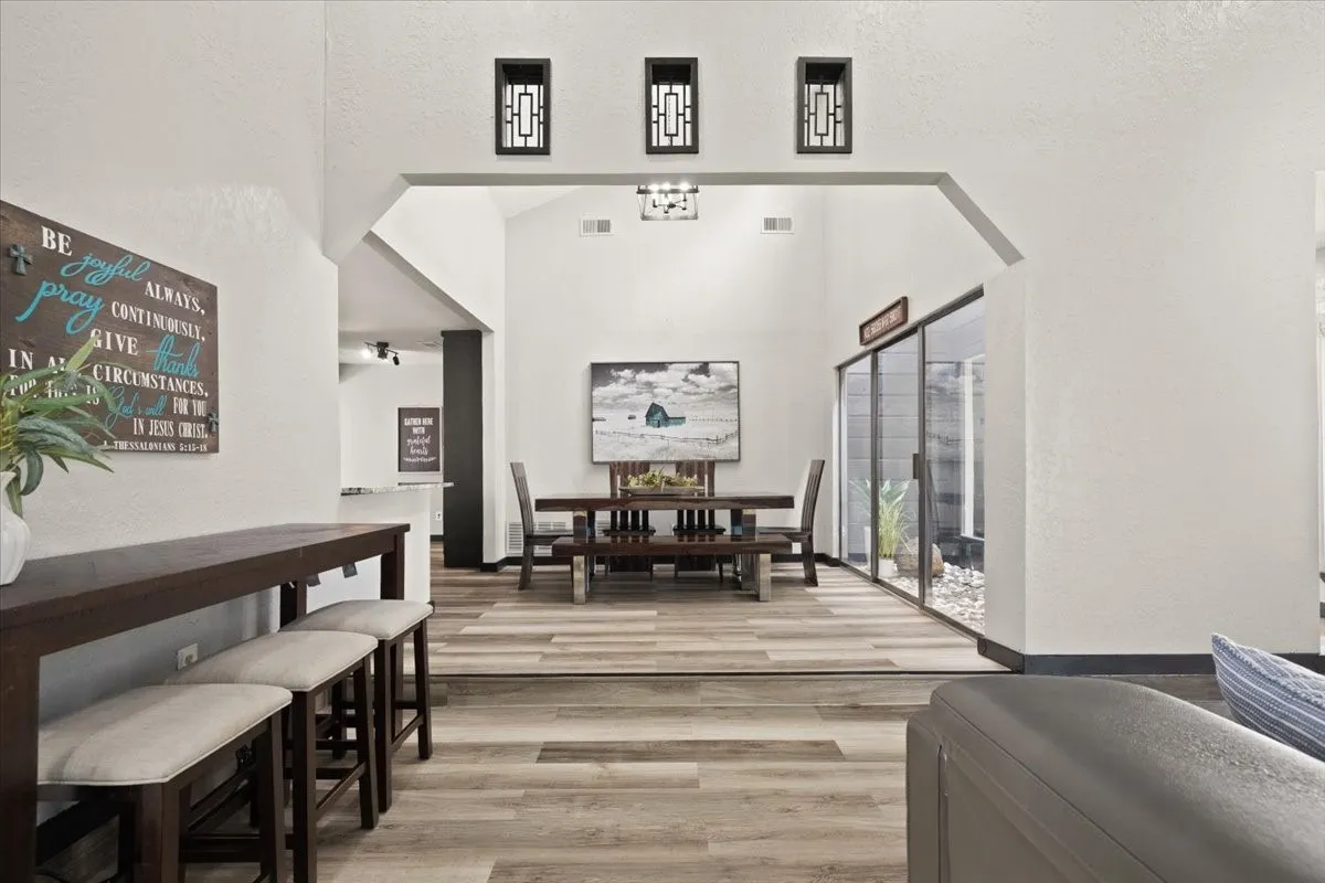 View of dining room from the living room