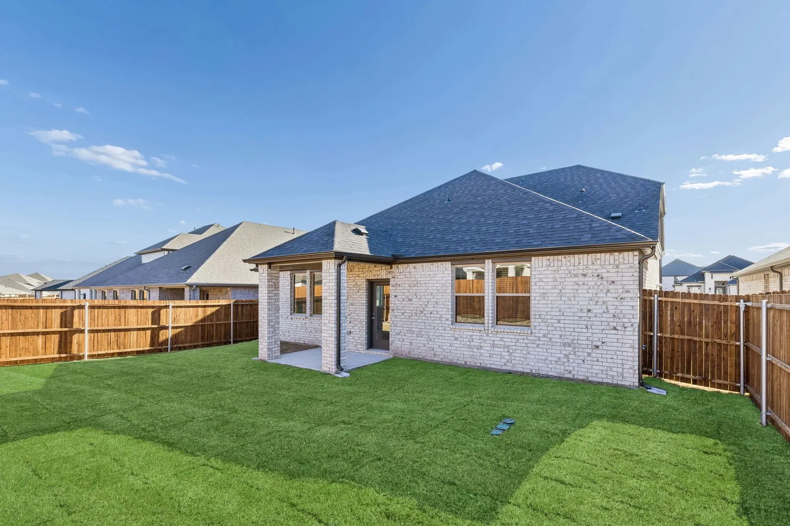 Covered Patio in the Haylee home plan - REPRESENTATIVE PHOTO