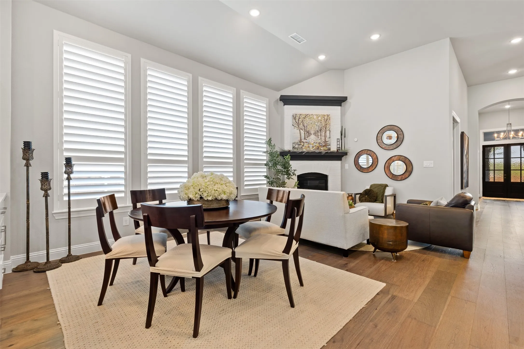 Dining room and sitting room