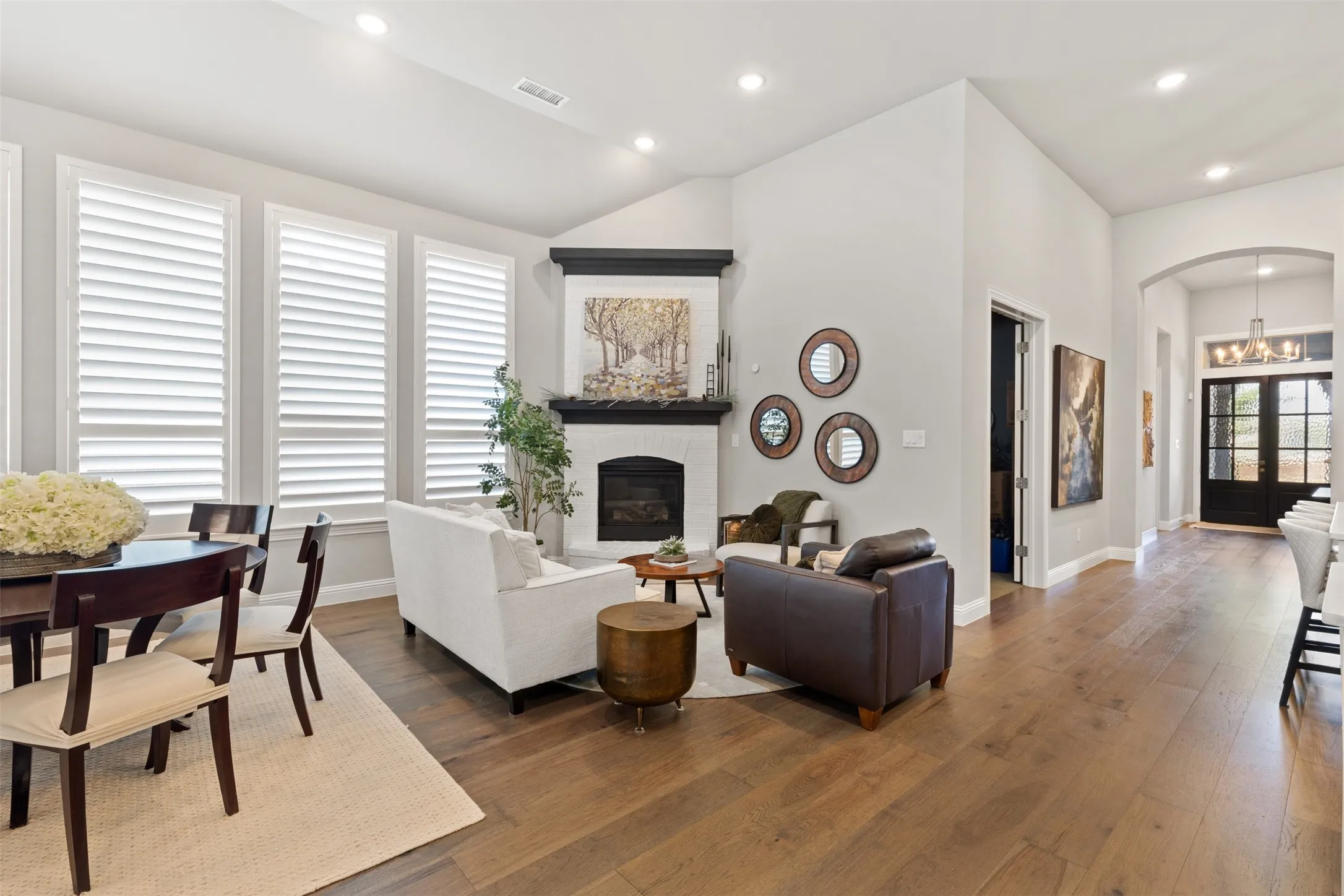 Dining room and sitting room