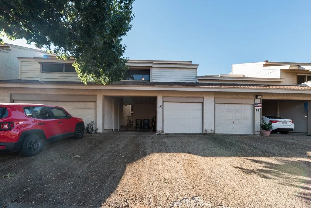 Attached one-car garage with attached carport