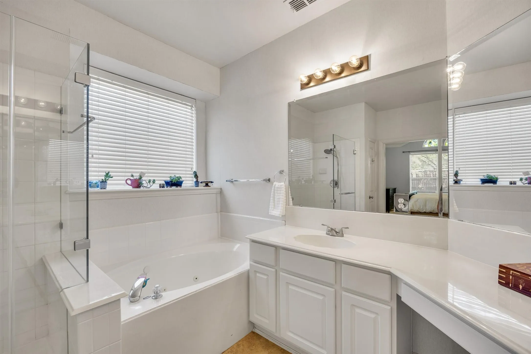 Primary separate tub and shower