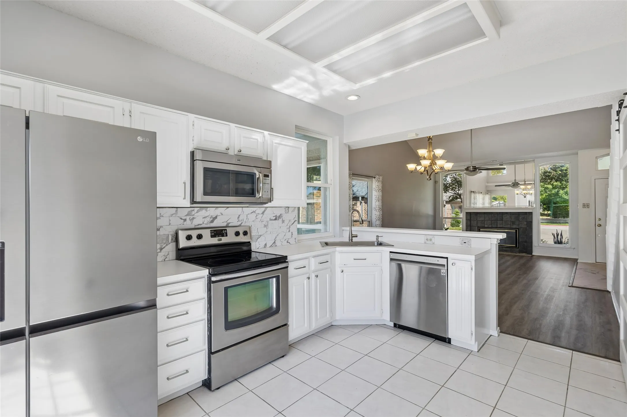 The kitchen is designed for the entertainer in you and offers bar seating.