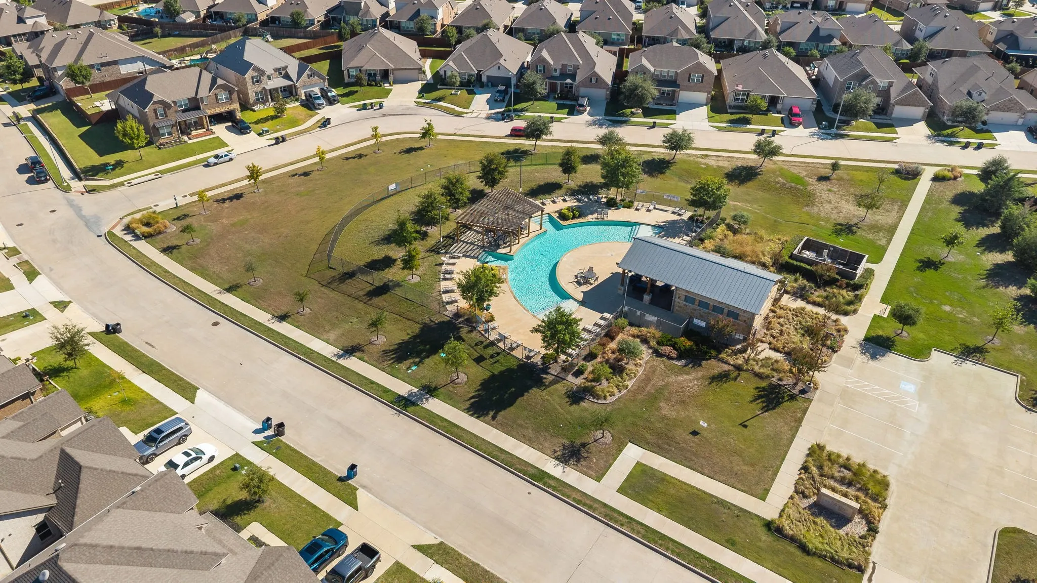 Community swimming pool.