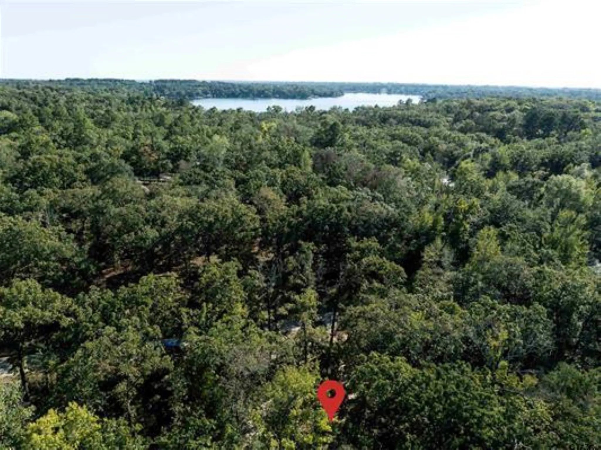 Aerial view of the property.