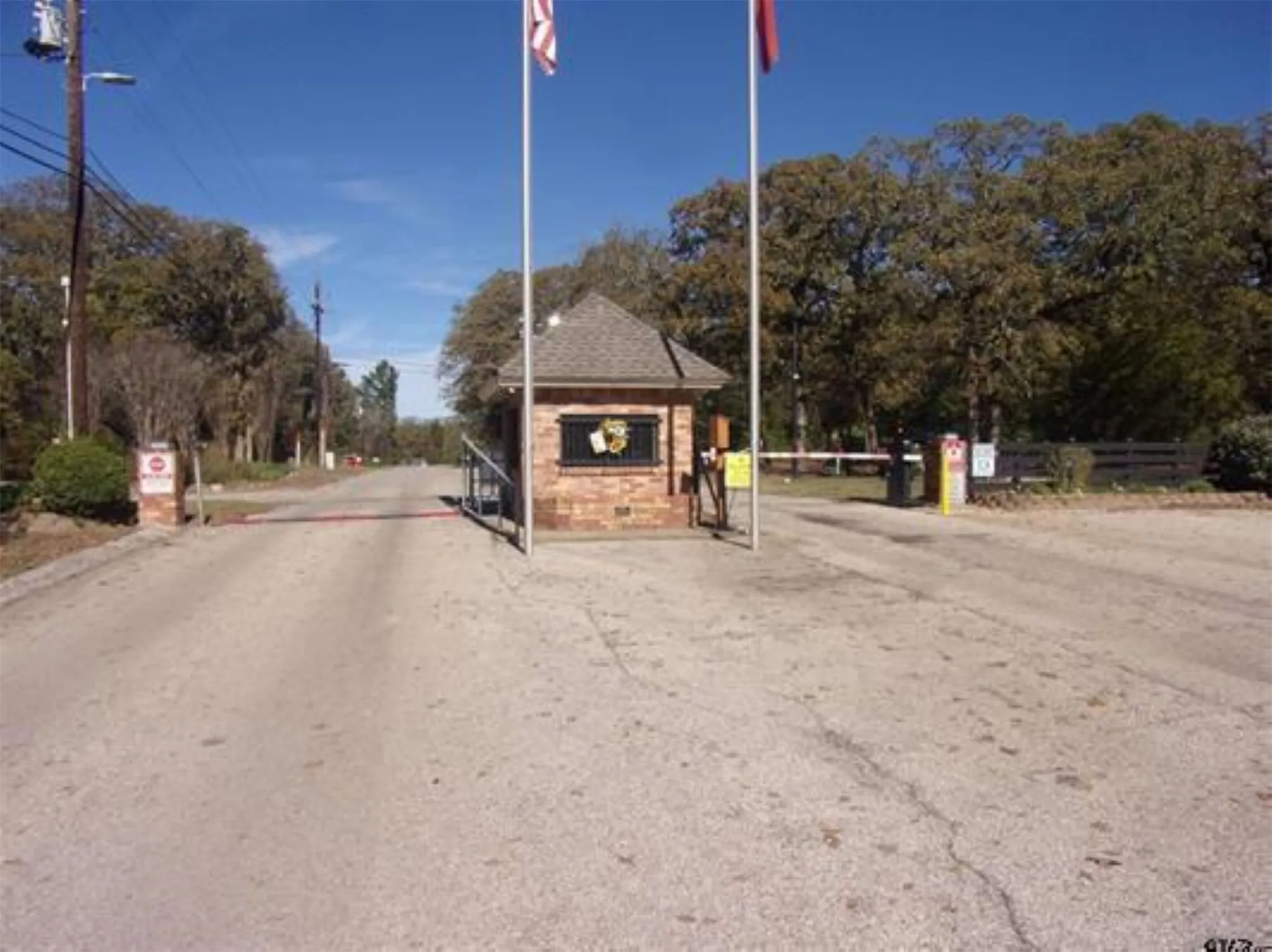 Gated entrance into Callender Lake.