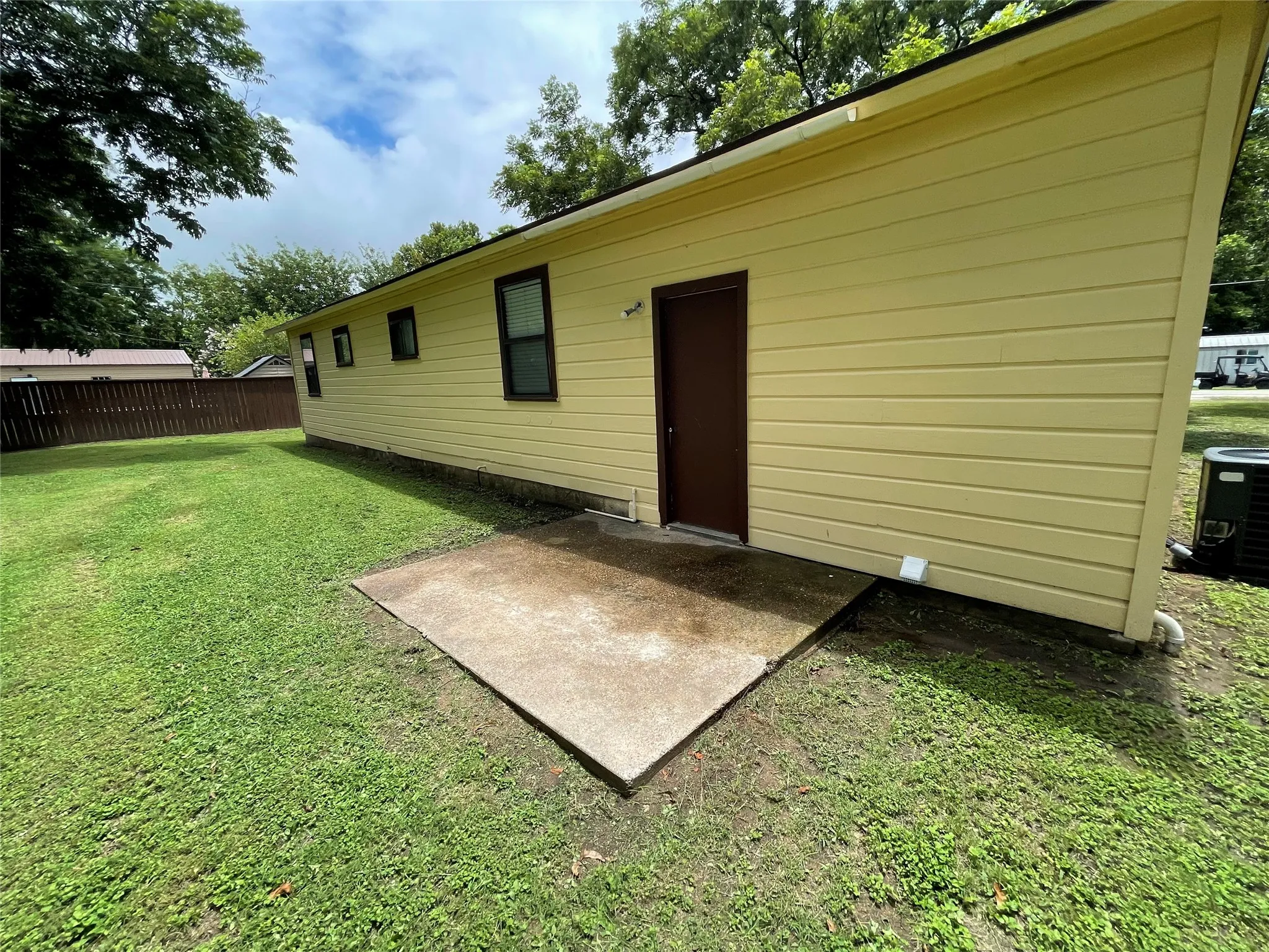 Open back patio