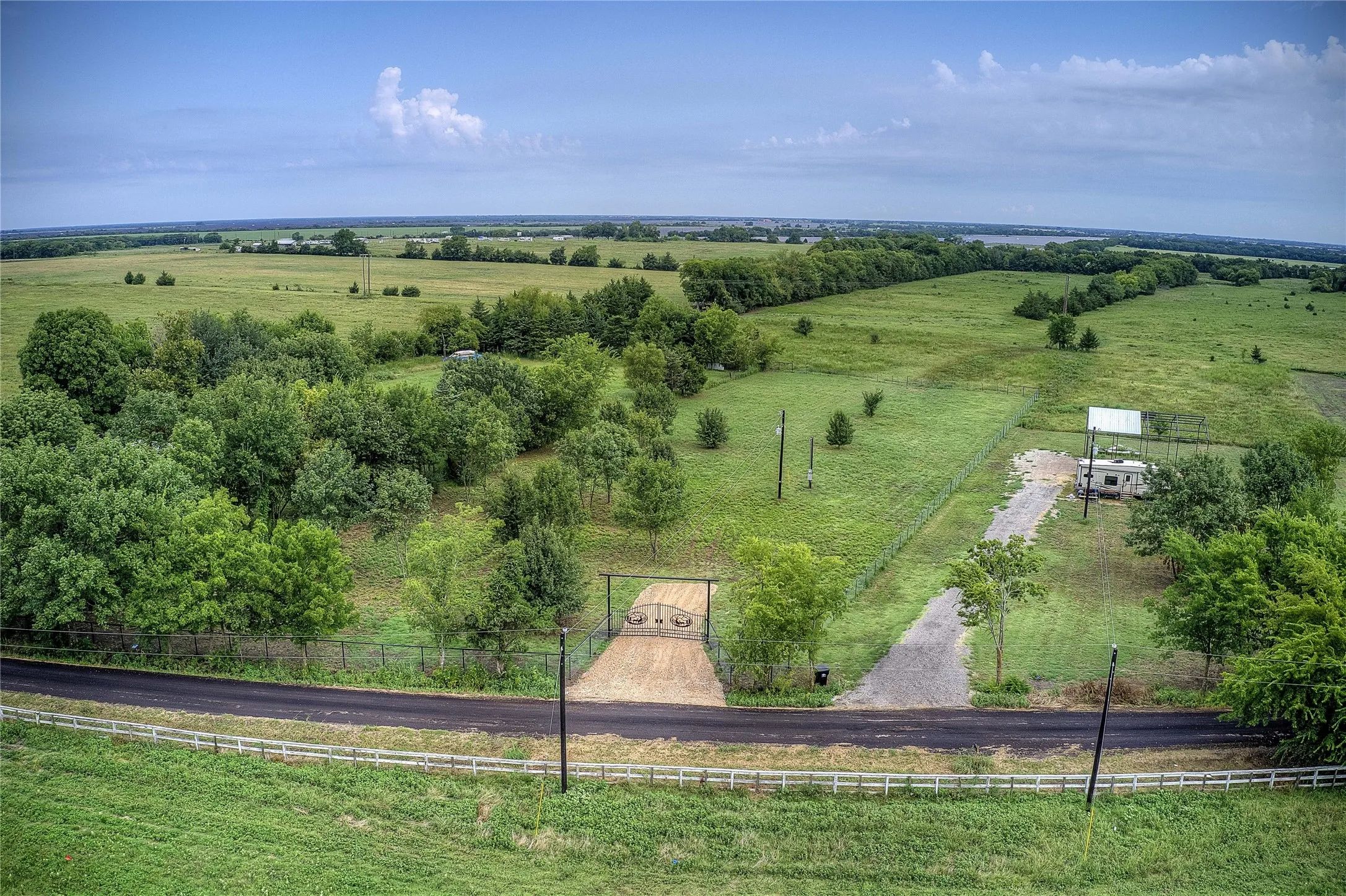View of rural area with a pastoral area