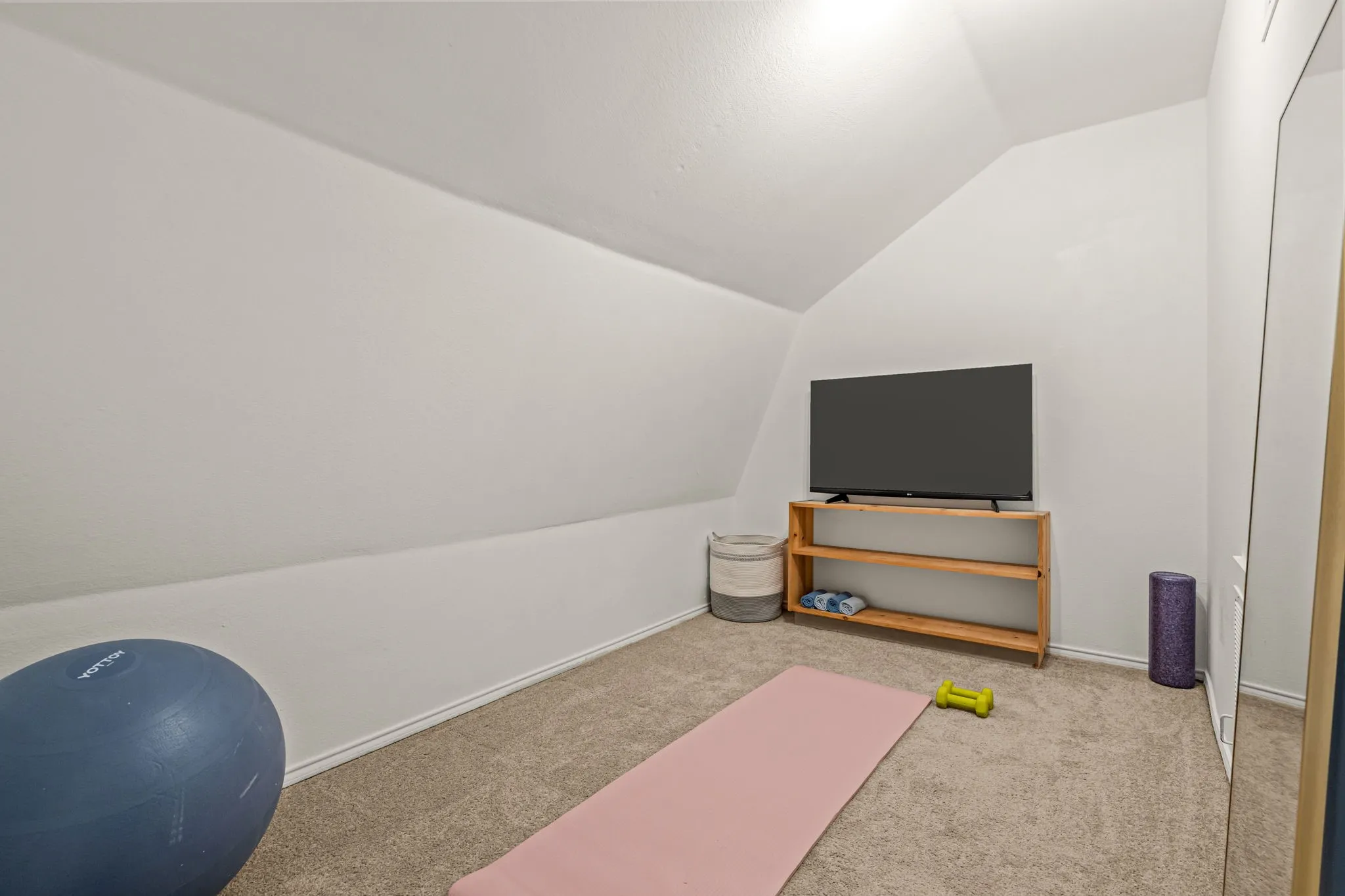 large storage closet or bonus space upstairs.