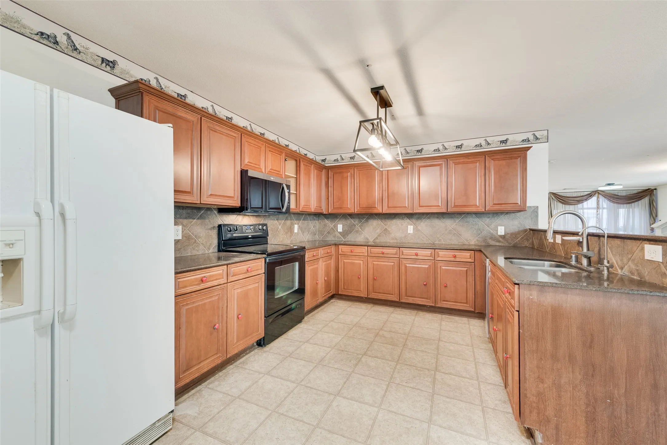 Custom Lighting and Breakfast Bar