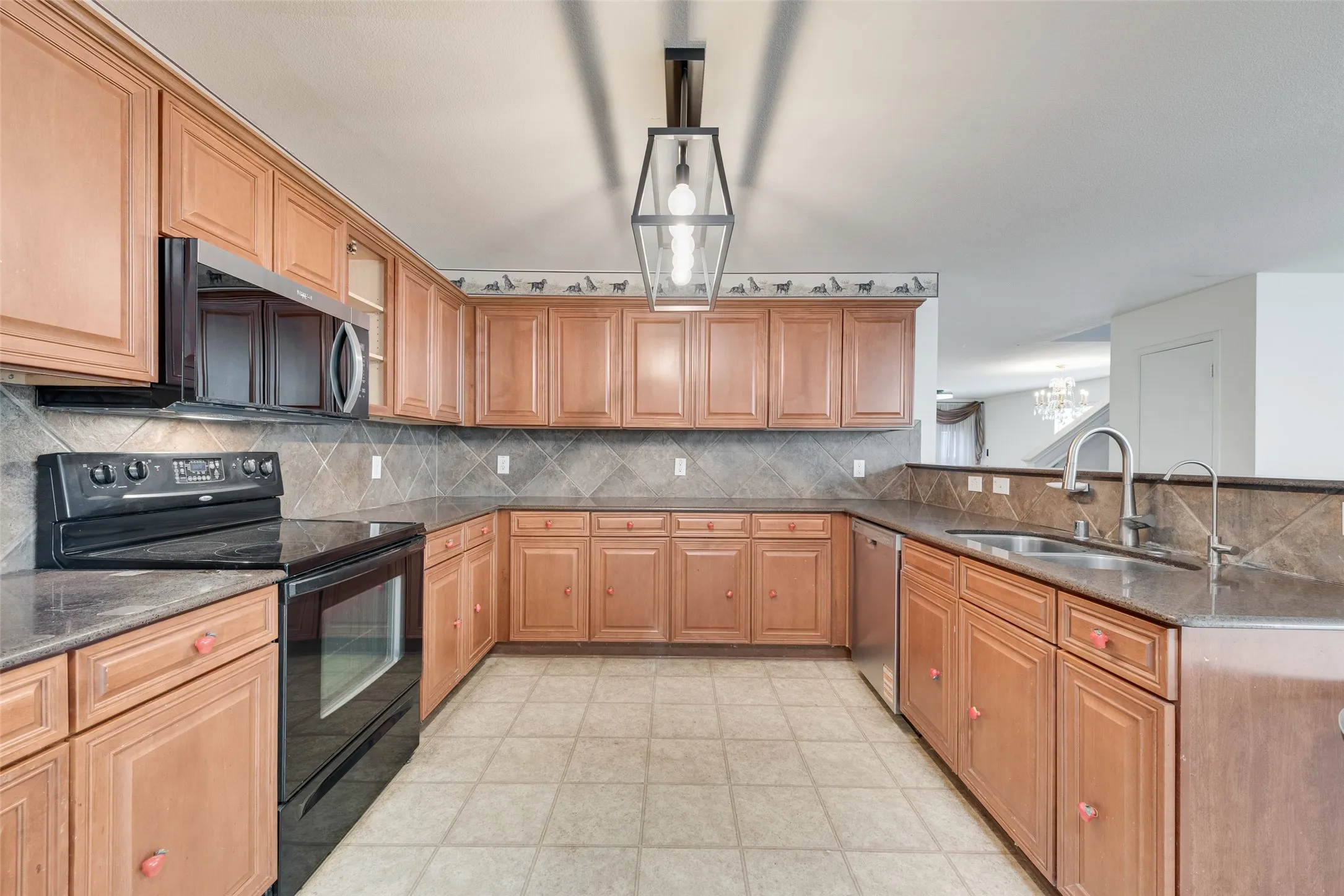 Custom Lighting and Breakfast Bar