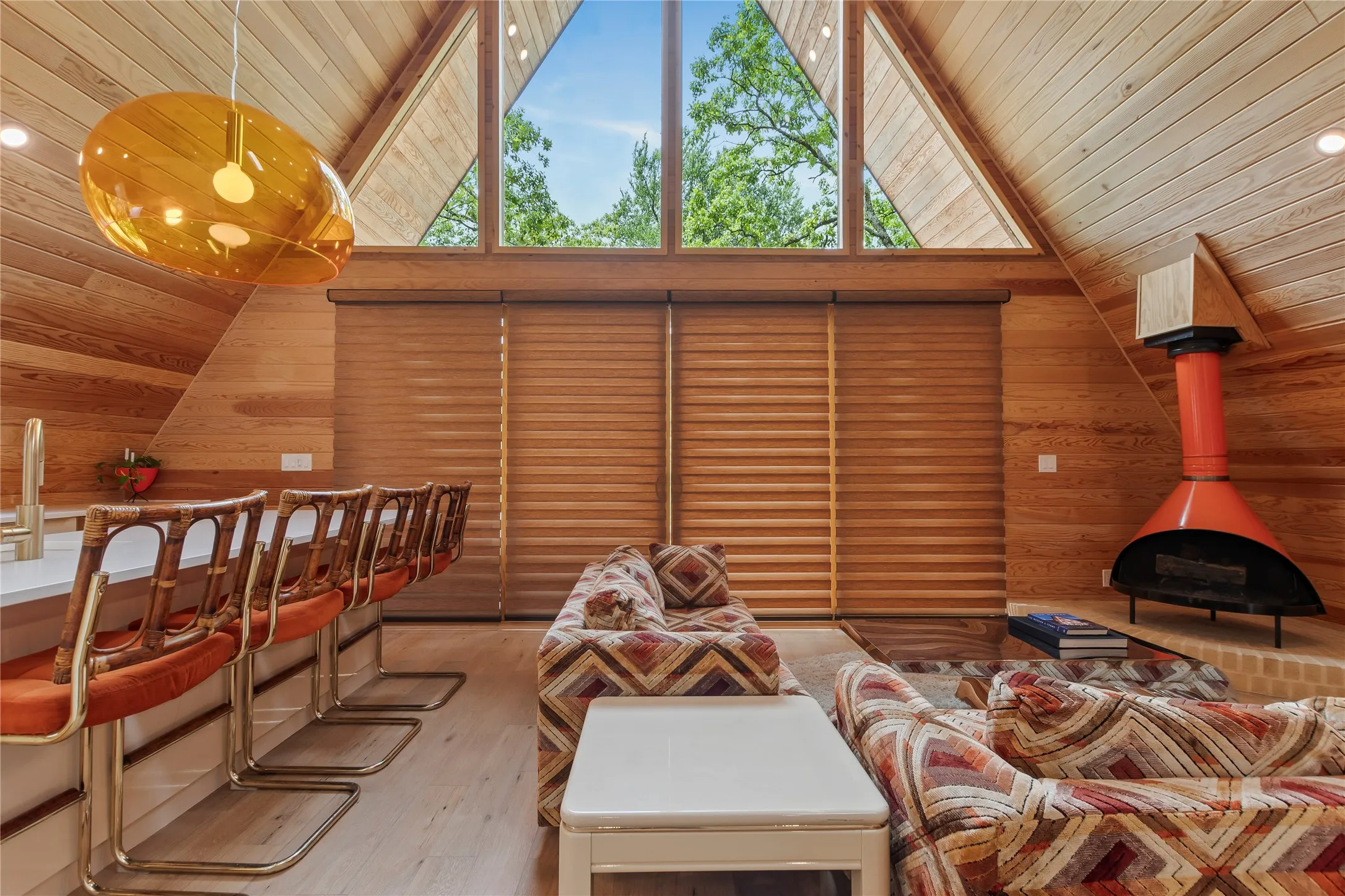 Custom Zebra blinds for living area