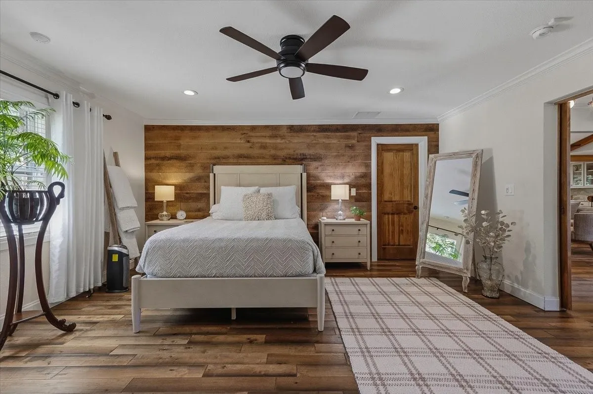 antique Barnyard wood accent wall.