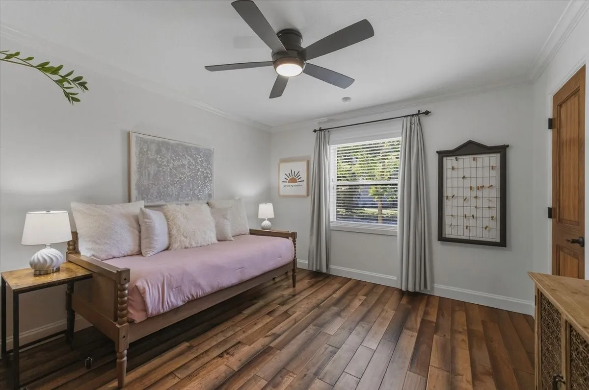 Guests will not want to leave this bedroom.