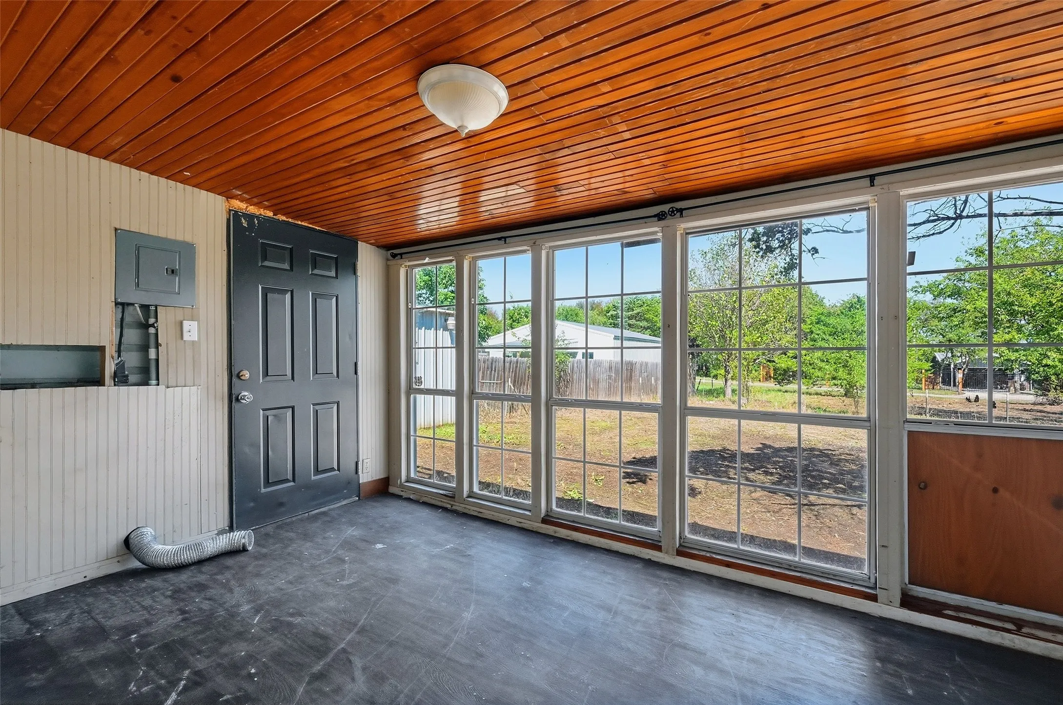 Laundry Hookups are located in Sun Room