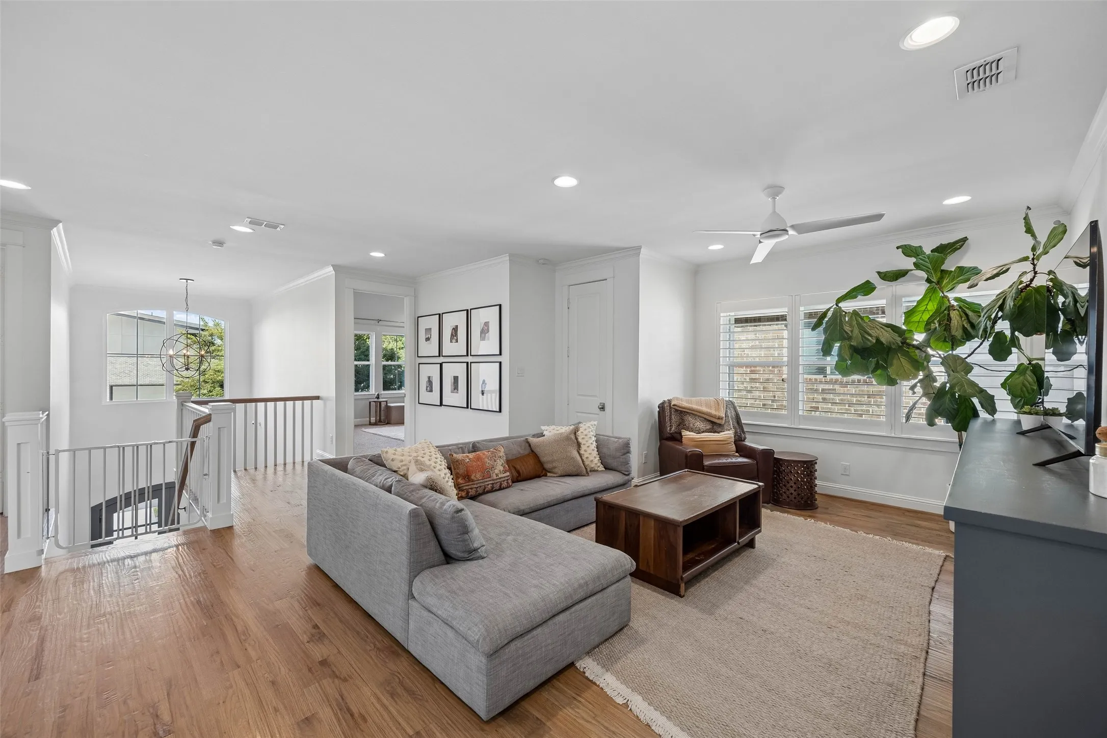 Upstairs Den for separate private relaxing.