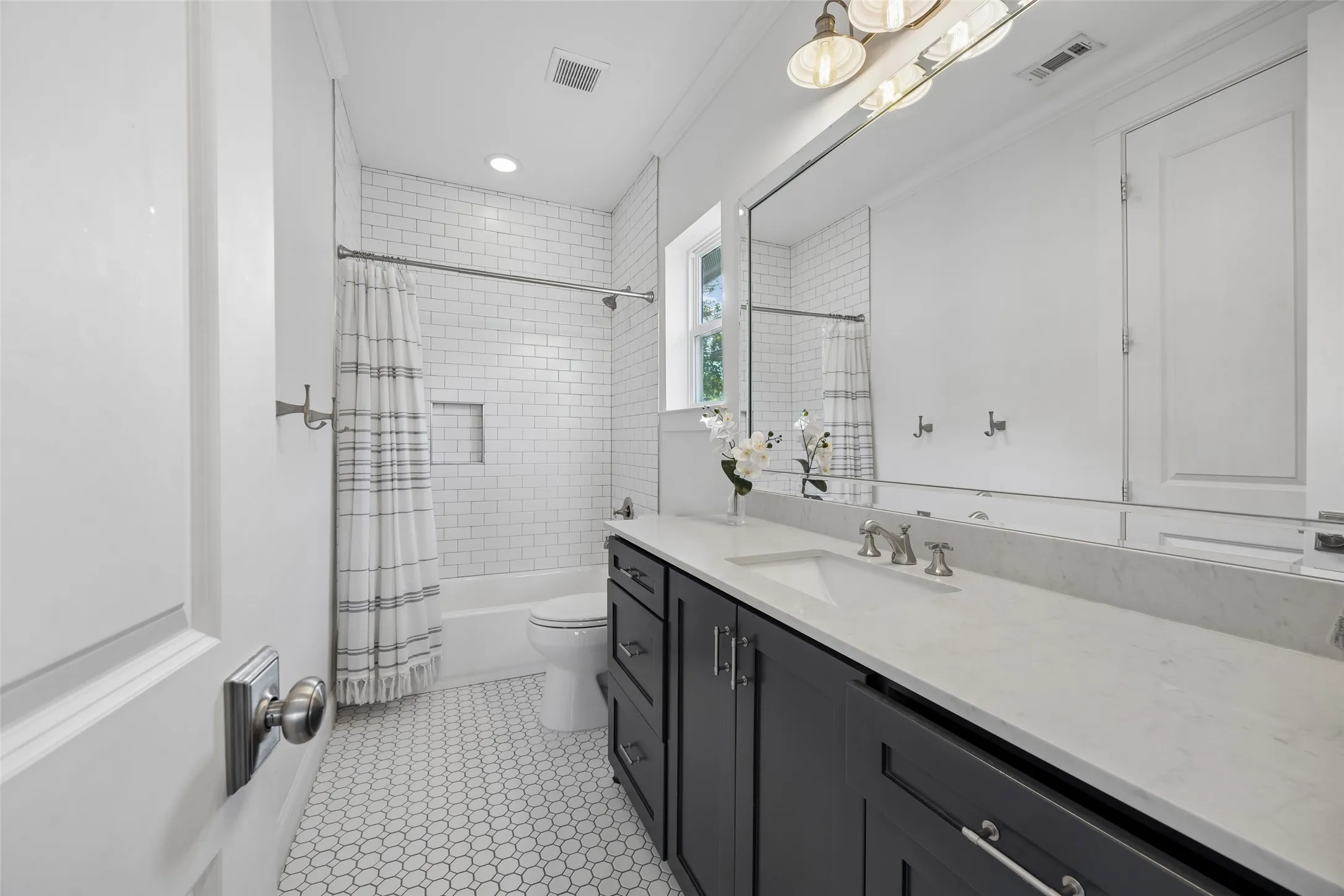 Secondary attached bathroom