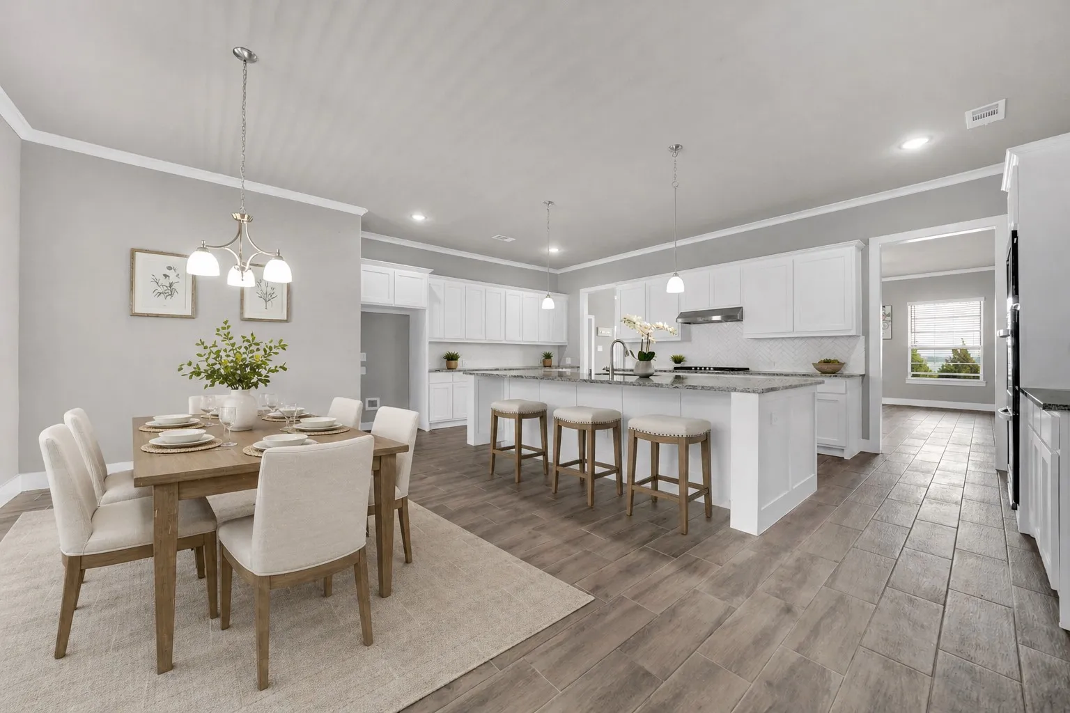 Virtually staged kitchen