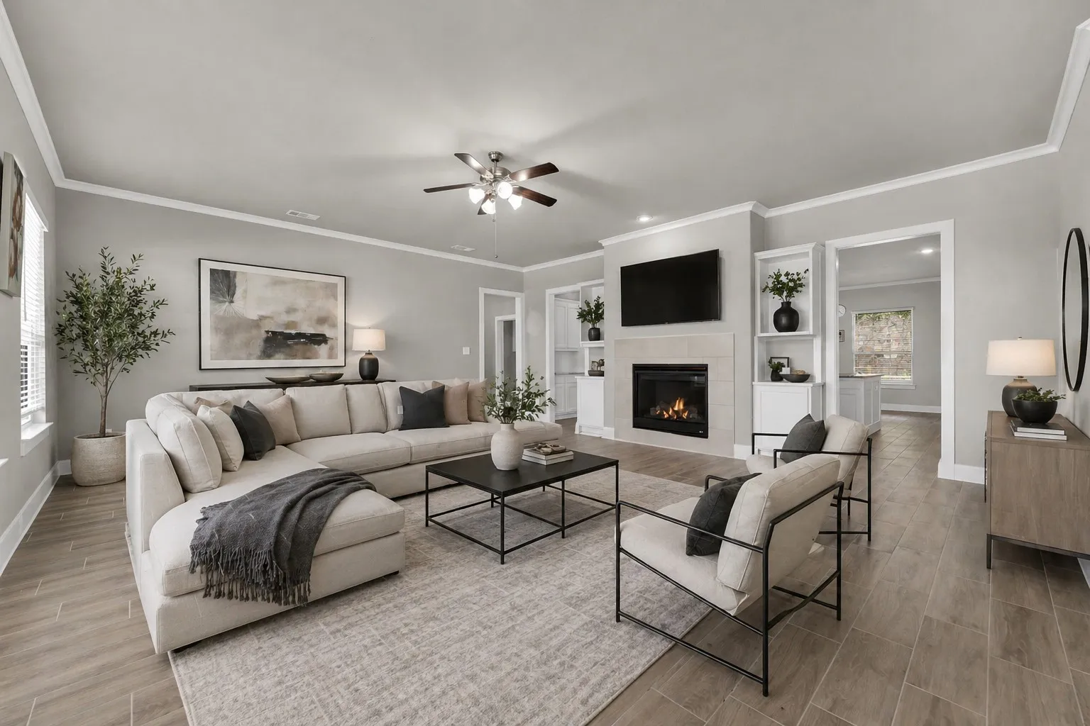 Virtually Staged Living room