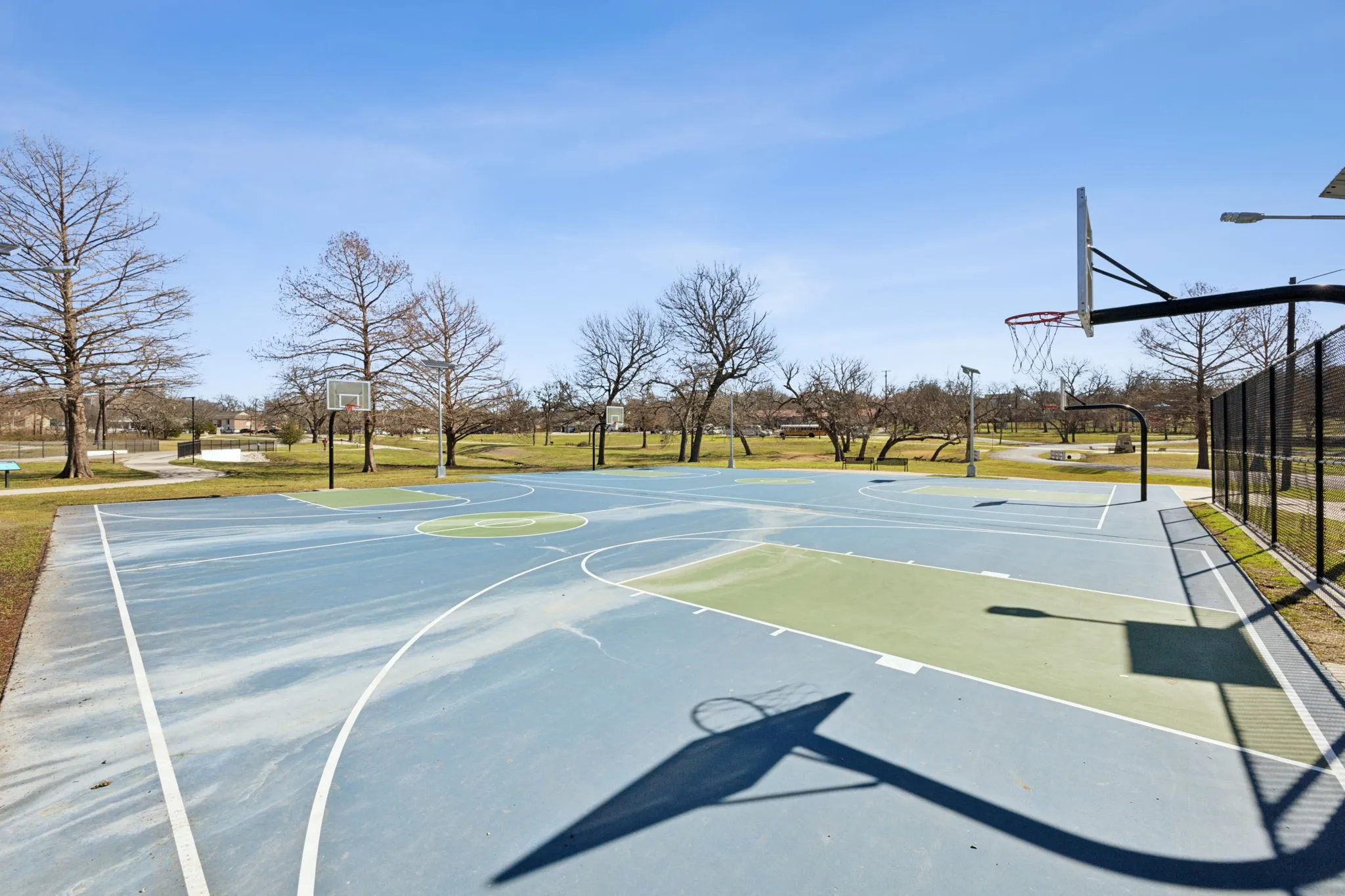 The Basketball courts at Finch Park.
